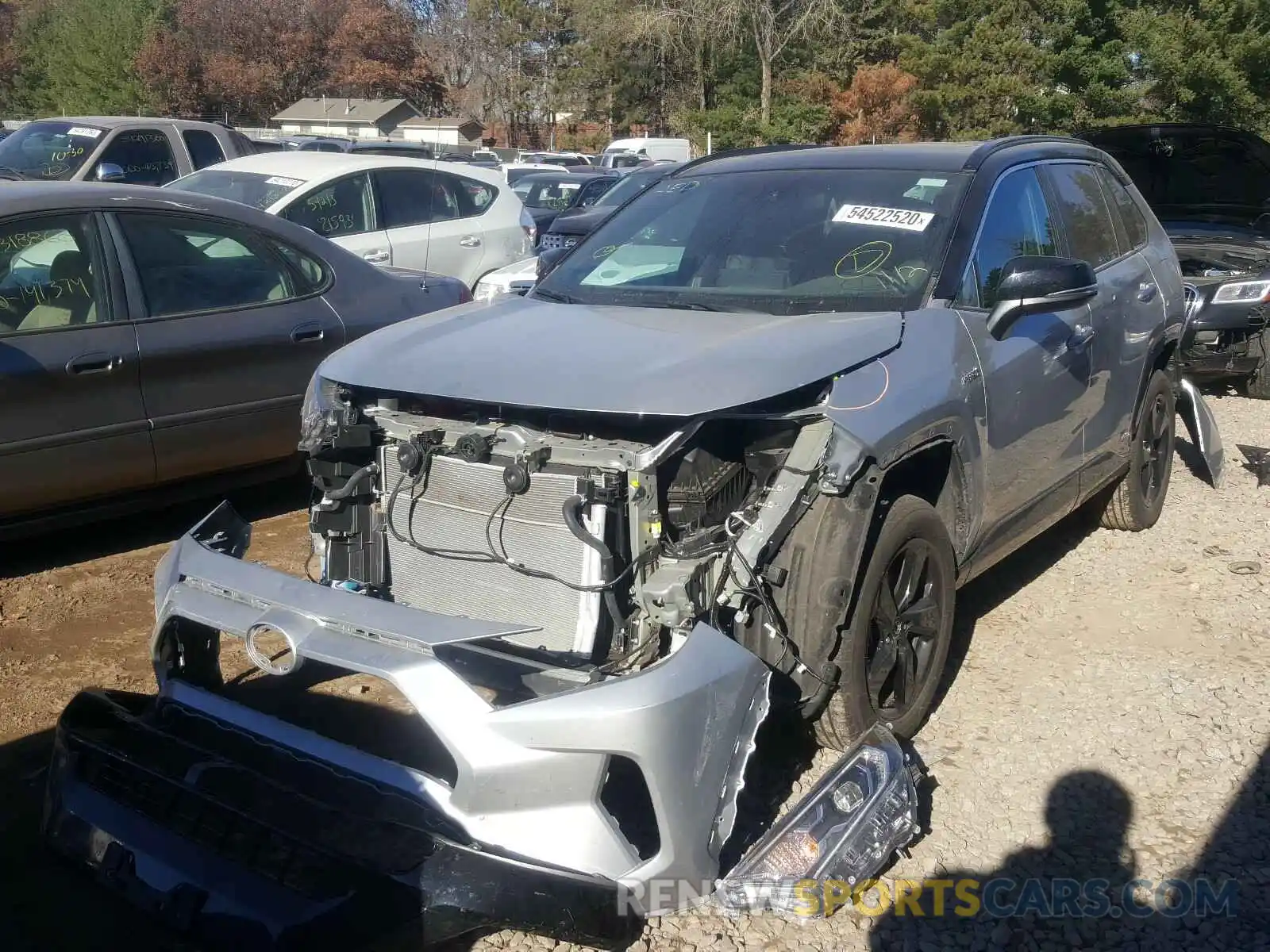 2 Photograph of a damaged car 2T3EWRFV8LW060250 TOYOTA RAV4 2020