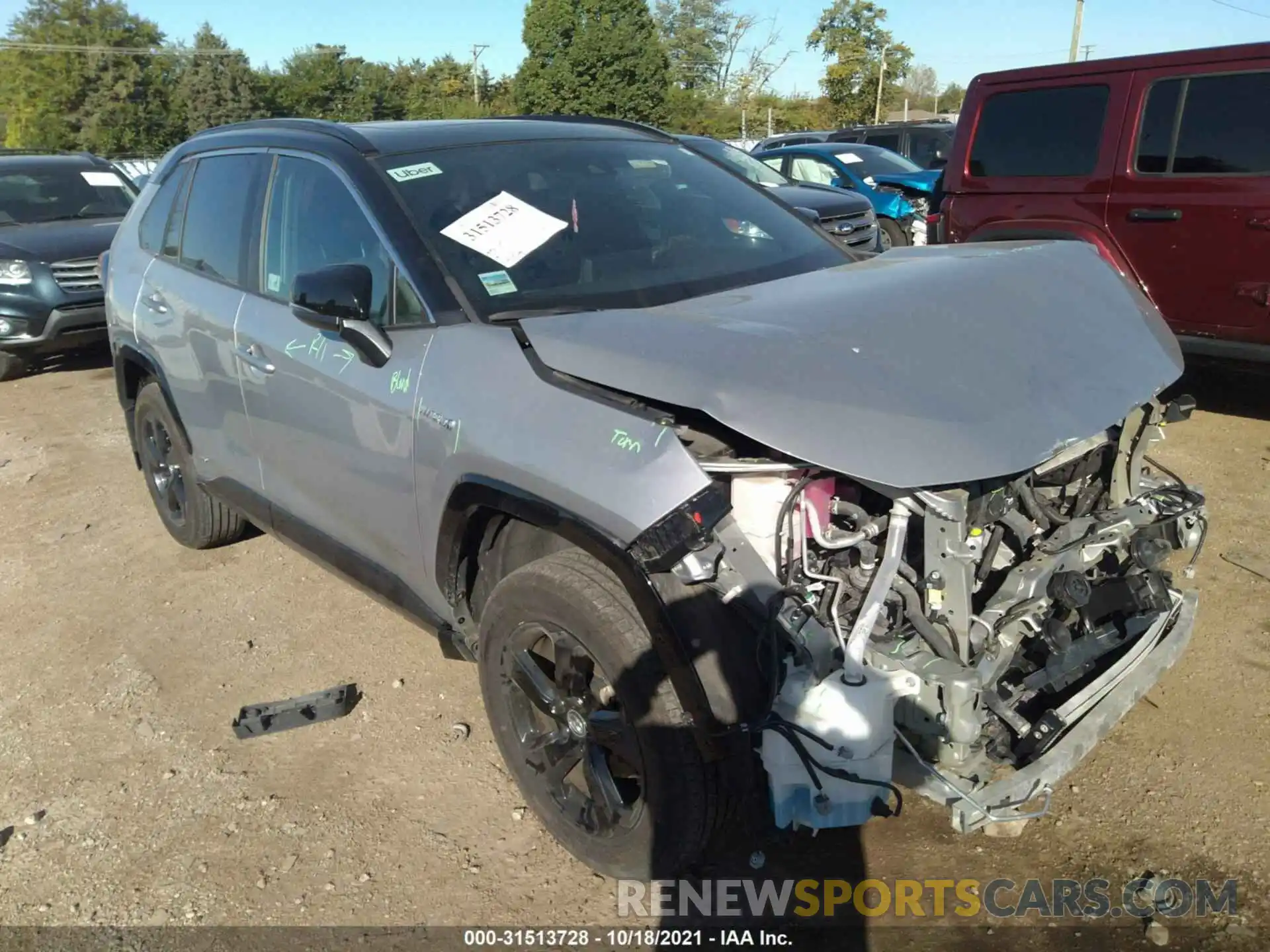 1 Photograph of a damaged car 2T3EWRFVXLW074845 TOYOTA RAV4 2020