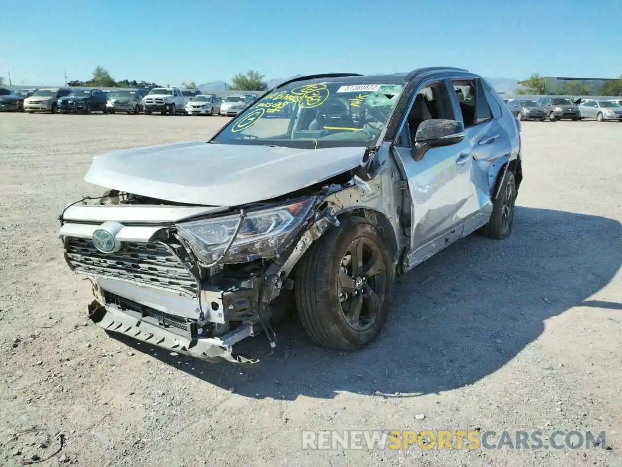 2 Photograph of a damaged car 2T3EWRFVXLW080175 TOYOTA RAV4 2020