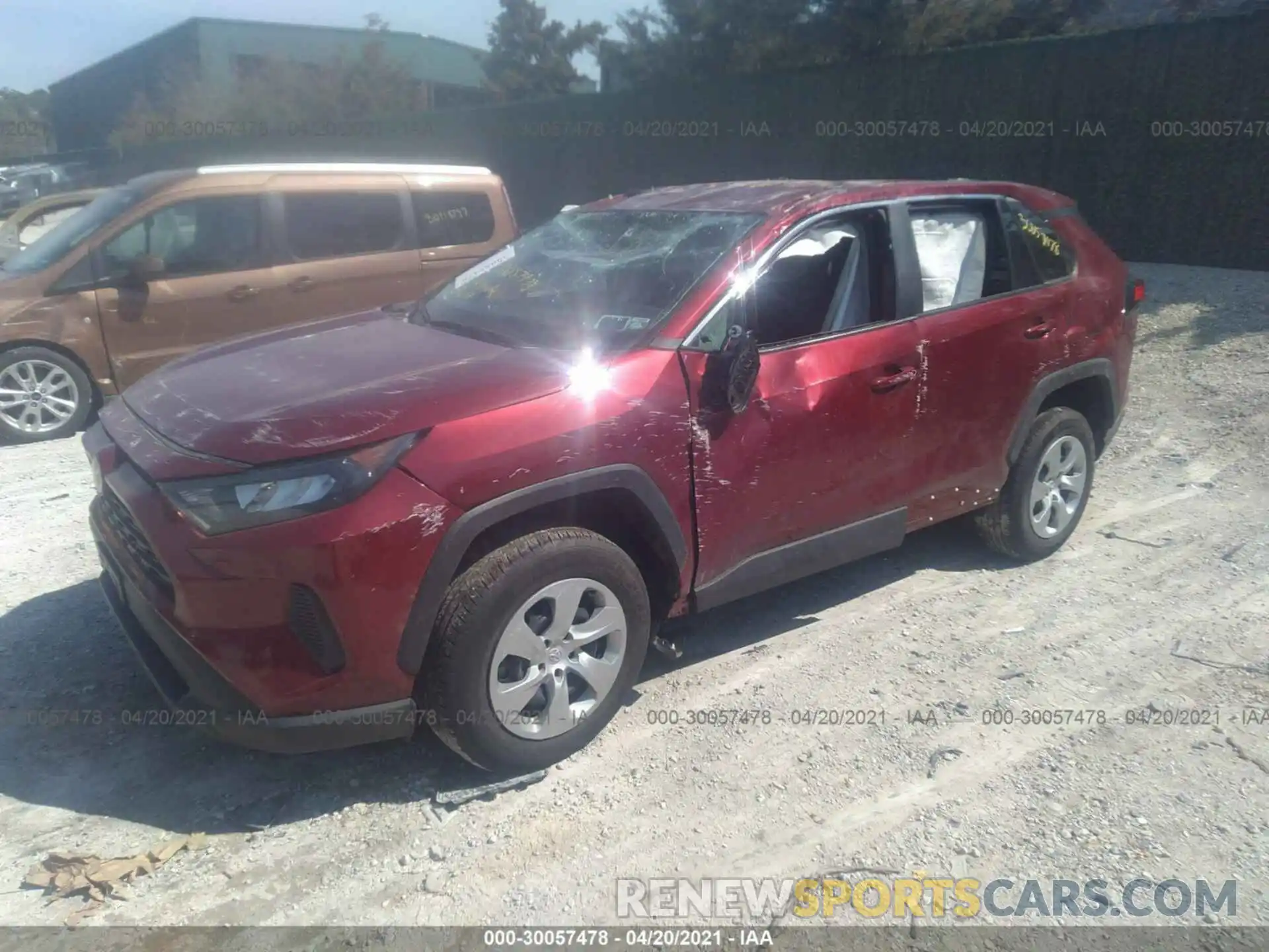 2 Photograph of a damaged car 2T3F1RFV1LW107668 TOYOTA RAV4 2020