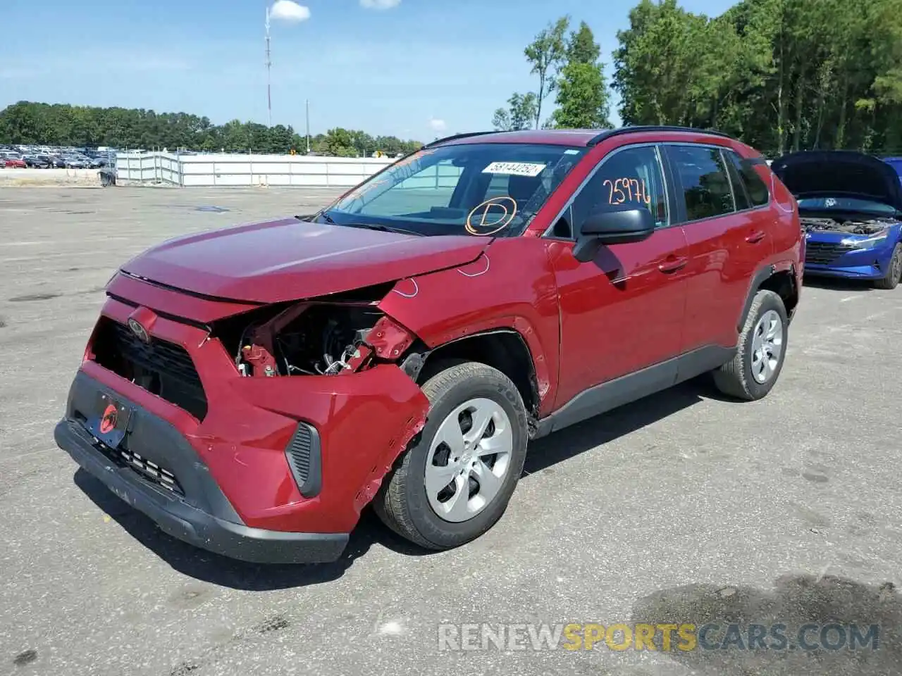 2 Photograph of a damaged car 2T3F1RFV3LC107737 TOYOTA RAV4 2020