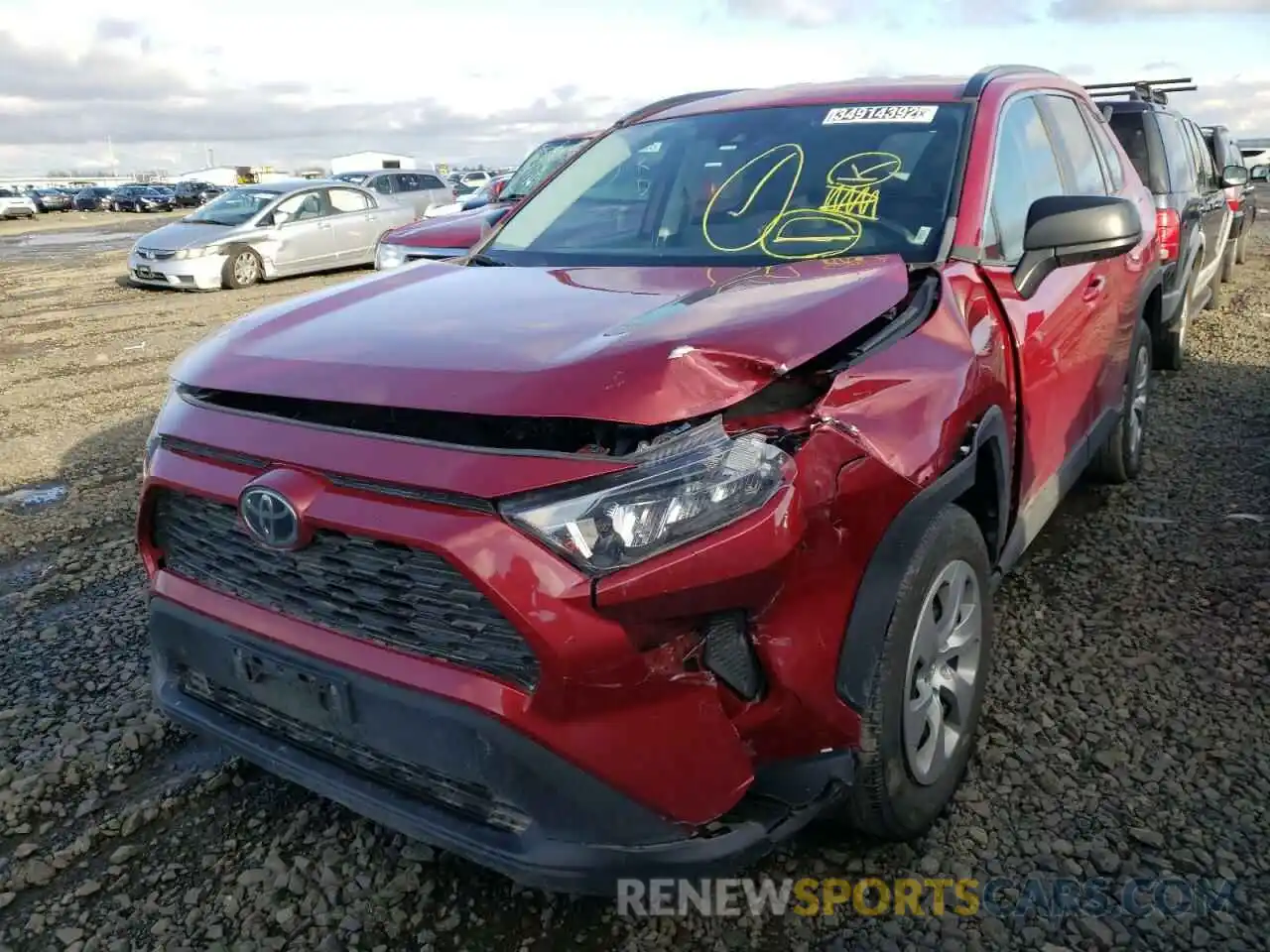 2 Photograph of a damaged car 2T3F1RFV5LC083831 TOYOTA RAV4 2020