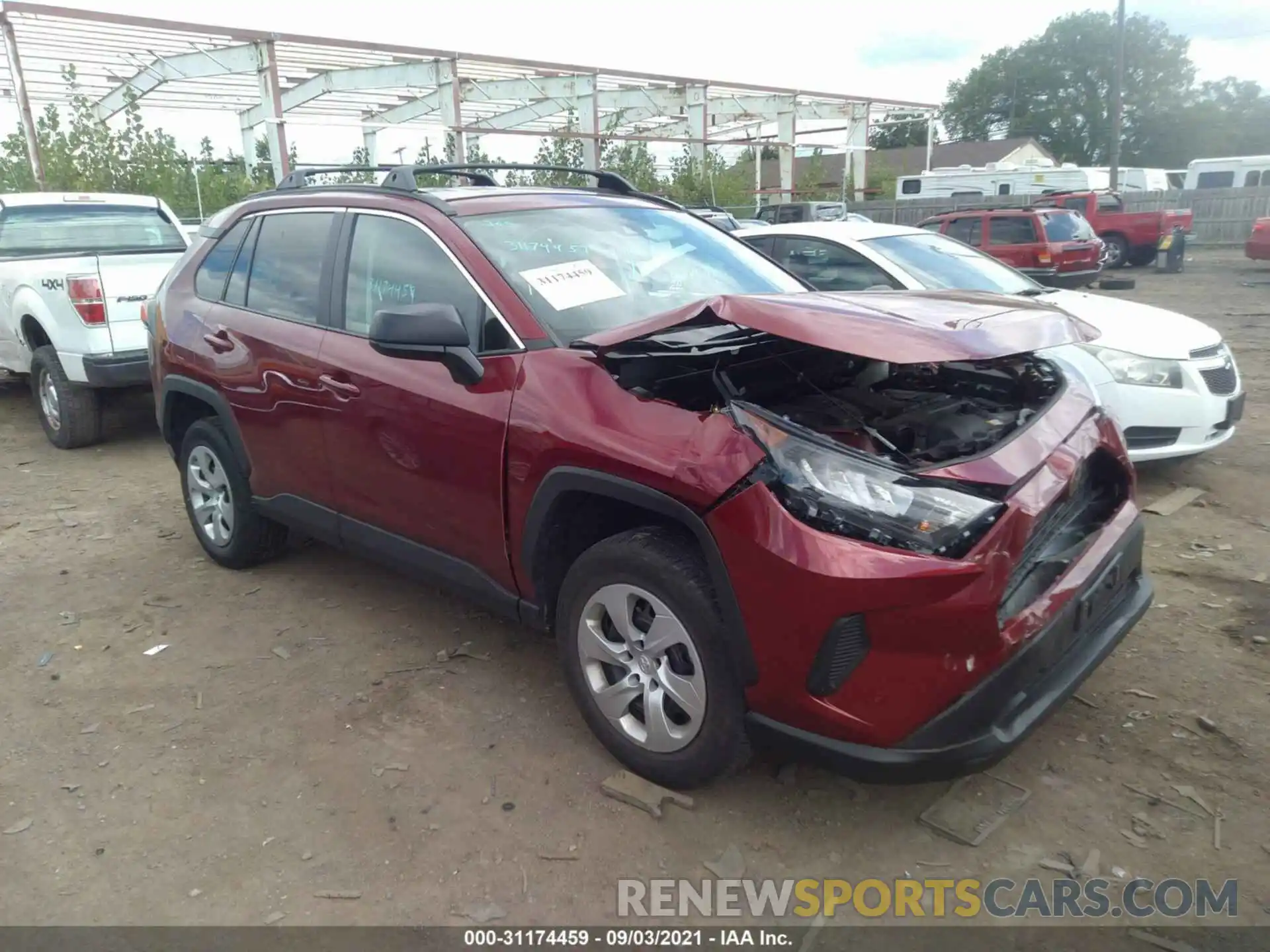 1 Photograph of a damaged car 2T3F1RFV5LW095590 TOYOTA RAV4 2020