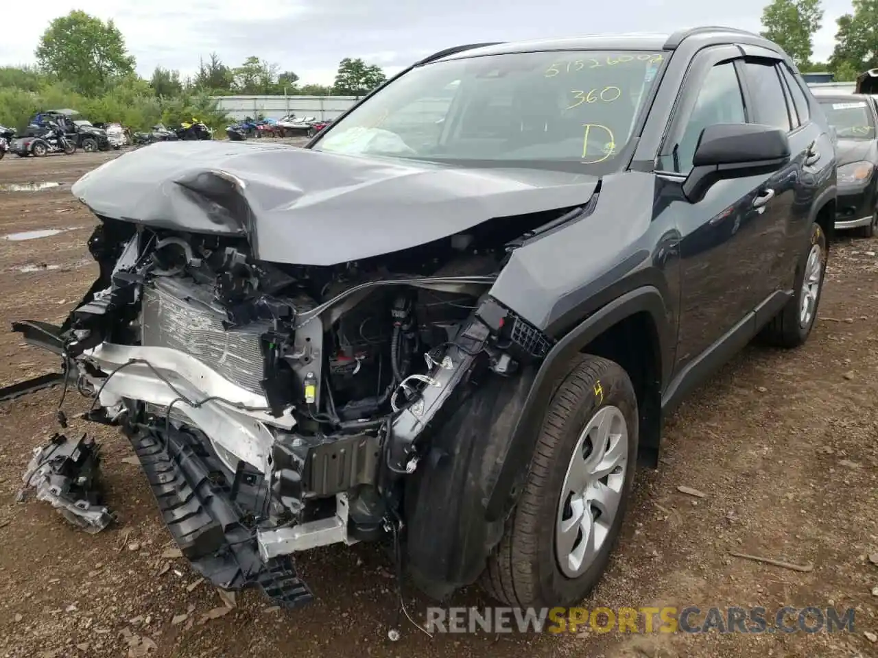 2 Photograph of a damaged car 2T3F1RFV6LC134852 TOYOTA RAV4 2020