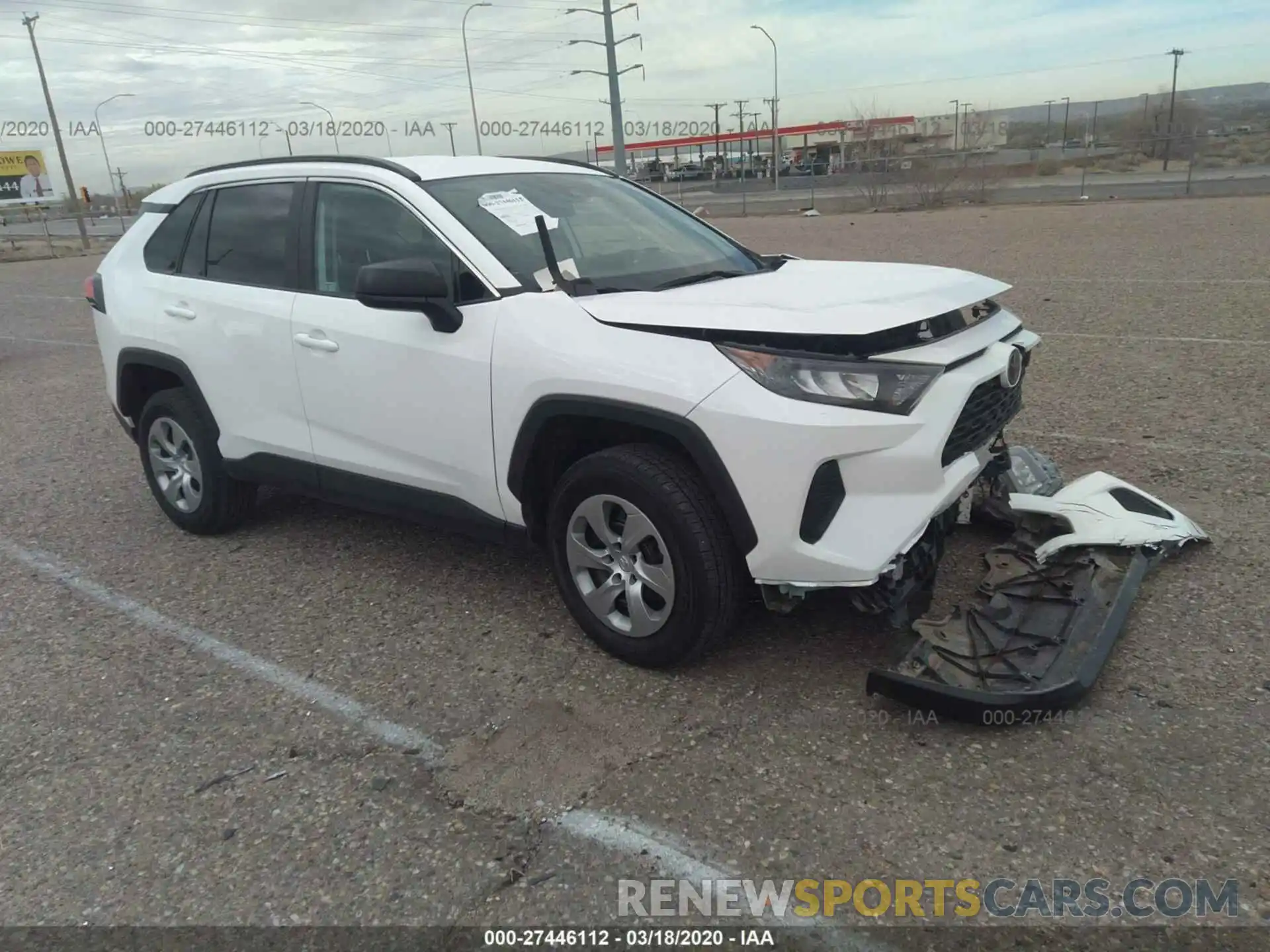 1 Photograph of a damaged car 2T3F1RFV7LC068120 TOYOTA RAV4 2020