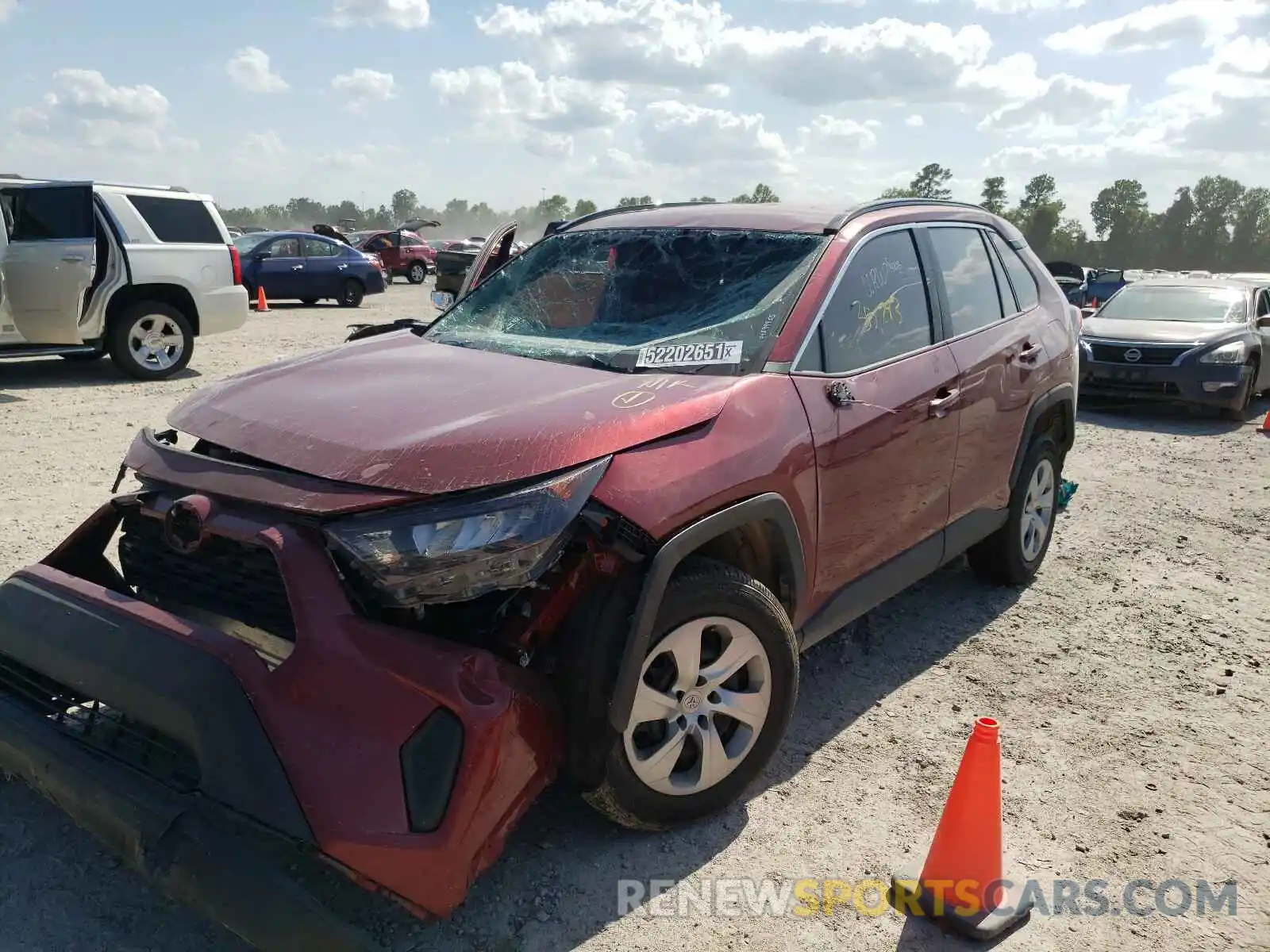 2 Photograph of a damaged car 2T3F1RFV7LC096418 TOYOTA RAV4 2020