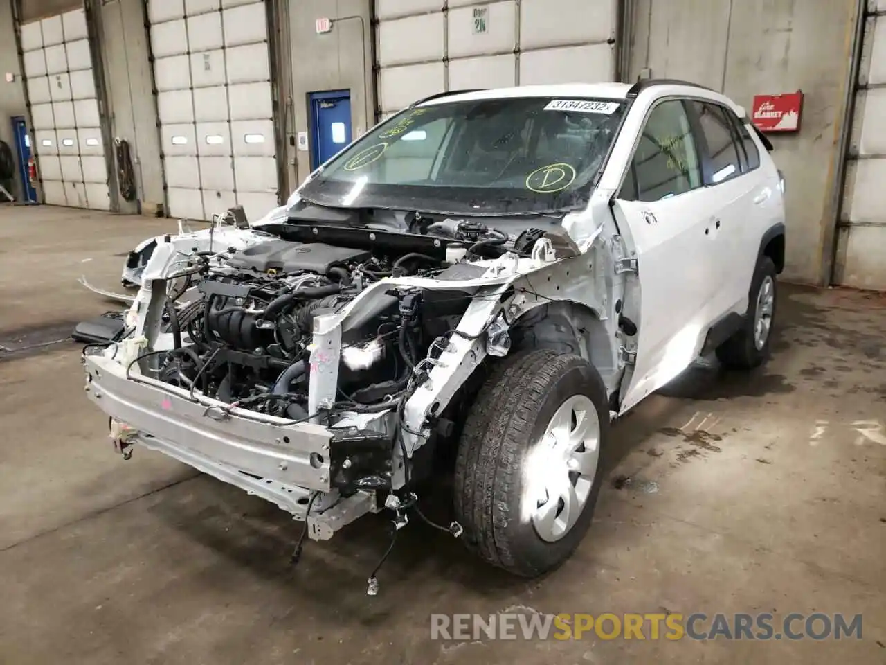 2 Photograph of a damaged car 2T3F1RFV7LC129238 TOYOTA RAV4 2020