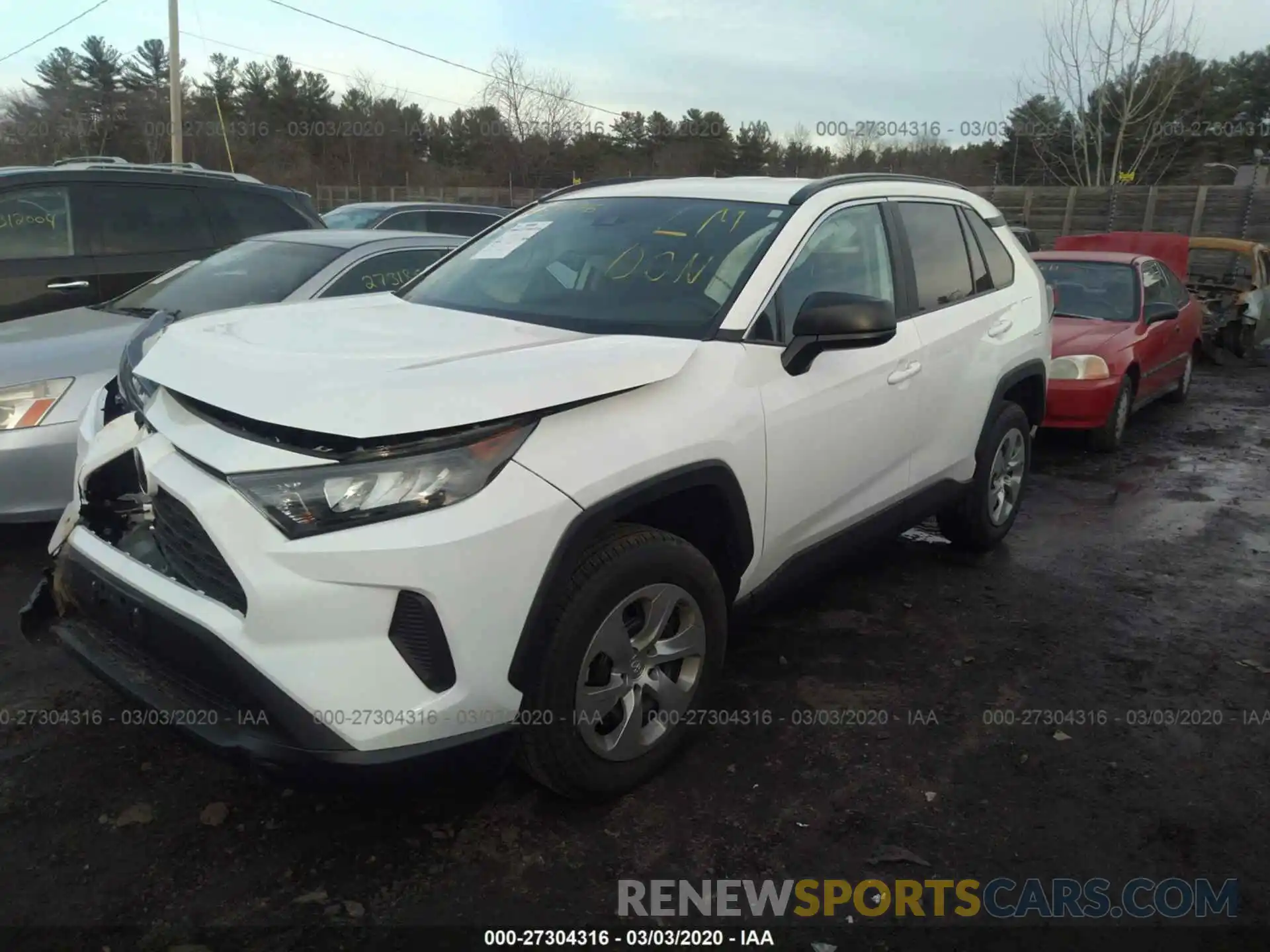 2 Photograph of a damaged car 2T3F1RFV7LW086793 TOYOTA RAV4 2020