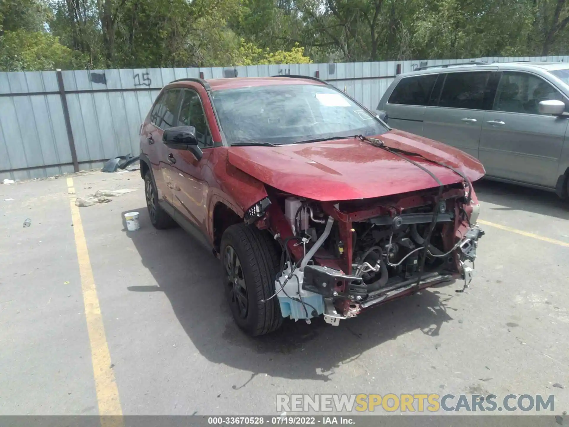 1 Photograph of a damaged car 2T3F1RFV9LC091172 TOYOTA RAV4 2020