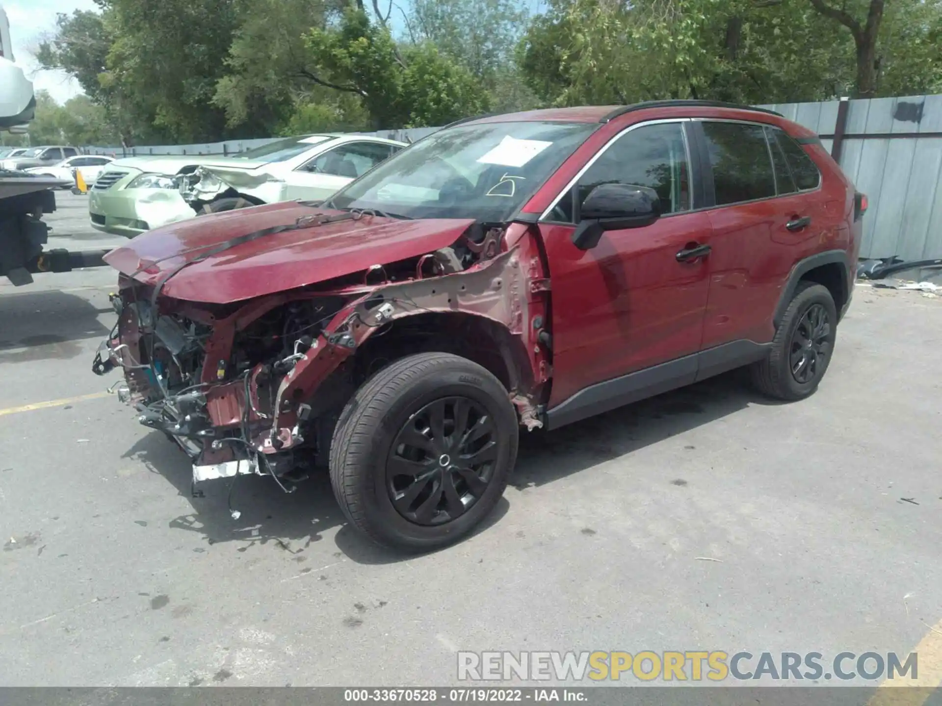 2 Photograph of a damaged car 2T3F1RFV9LC091172 TOYOTA RAV4 2020