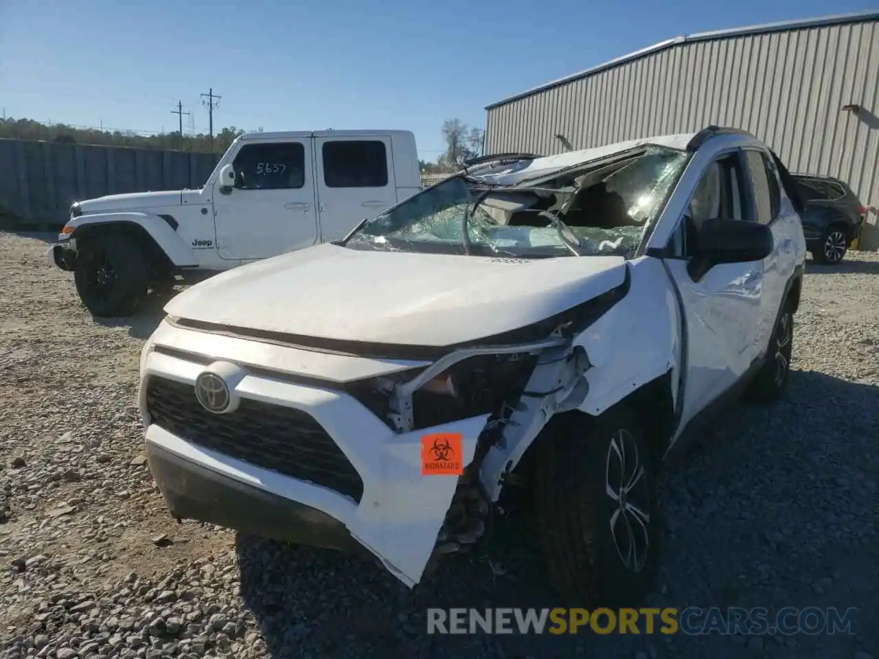 2 Photograph of a damaged car 2T3F1RFVXLC107623 TOYOTA RAV4 2020