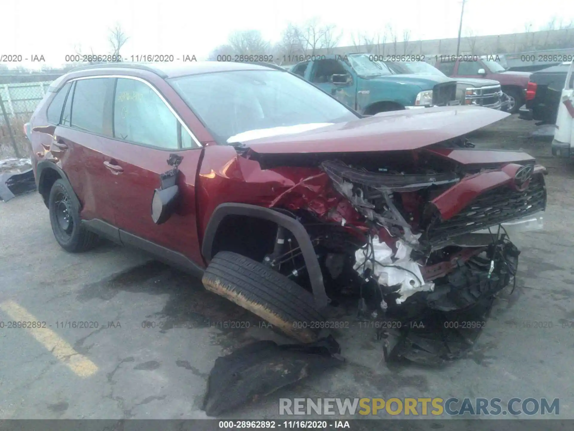 1 Photograph of a damaged car 2T3F1RFVXLW096427 TOYOTA RAV4 2020