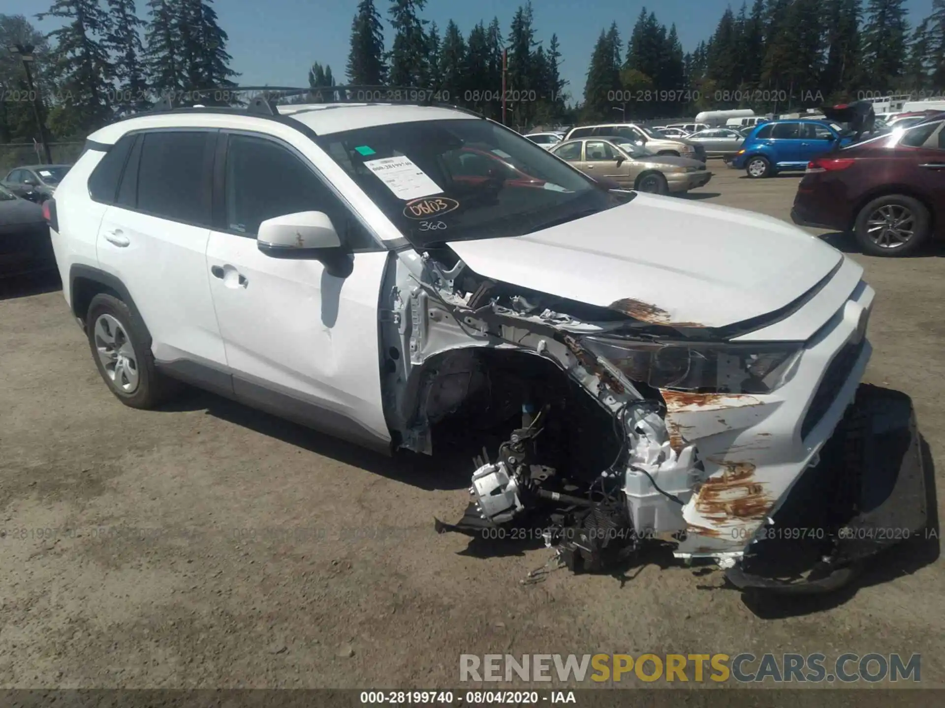 1 Photograph of a damaged car 2T3G1RFV0LC063992 TOYOTA RAV4 2020