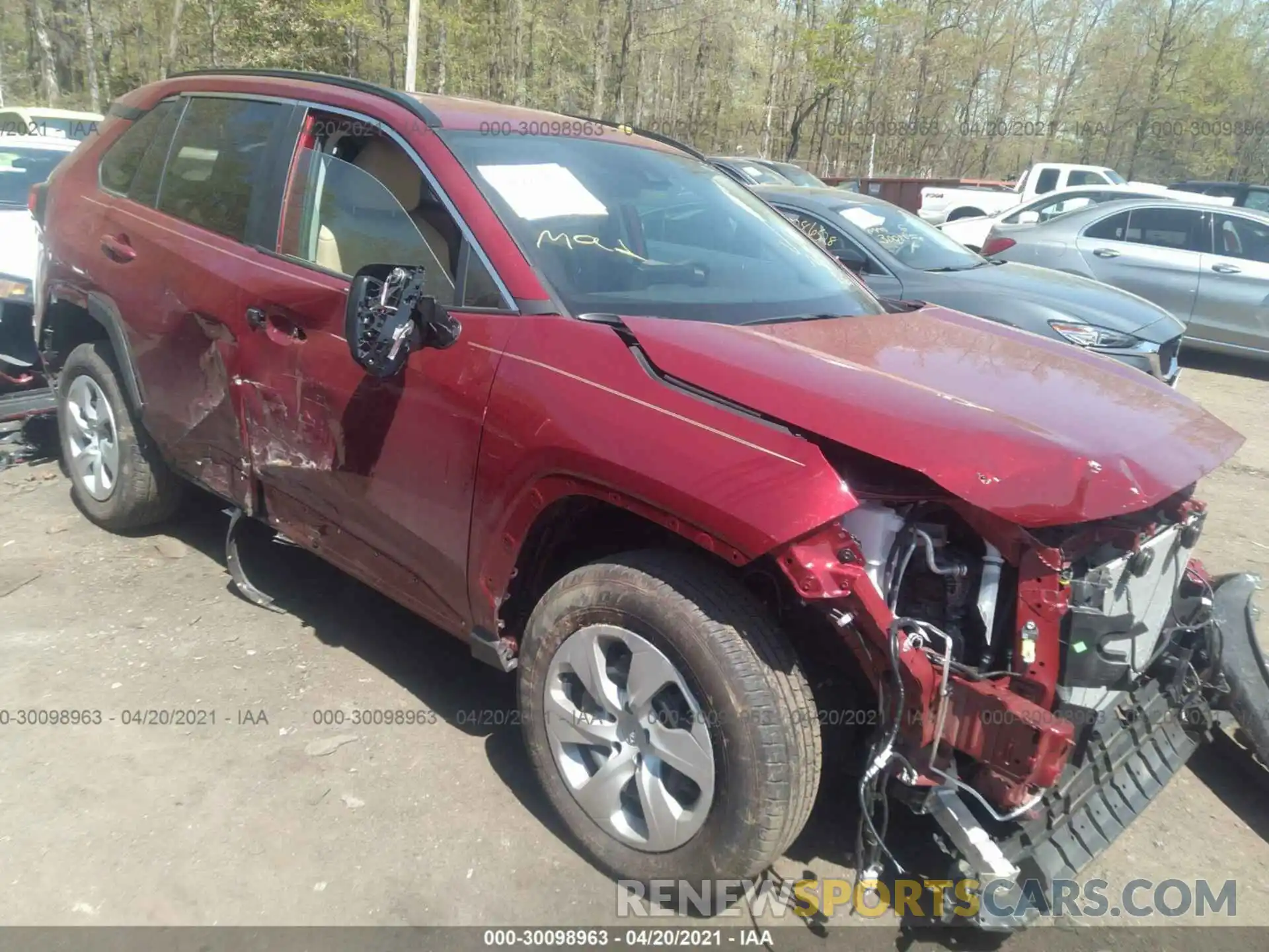 1 Photograph of a damaged car 2T3G1RFV2LW135354 TOYOTA RAV4 2020