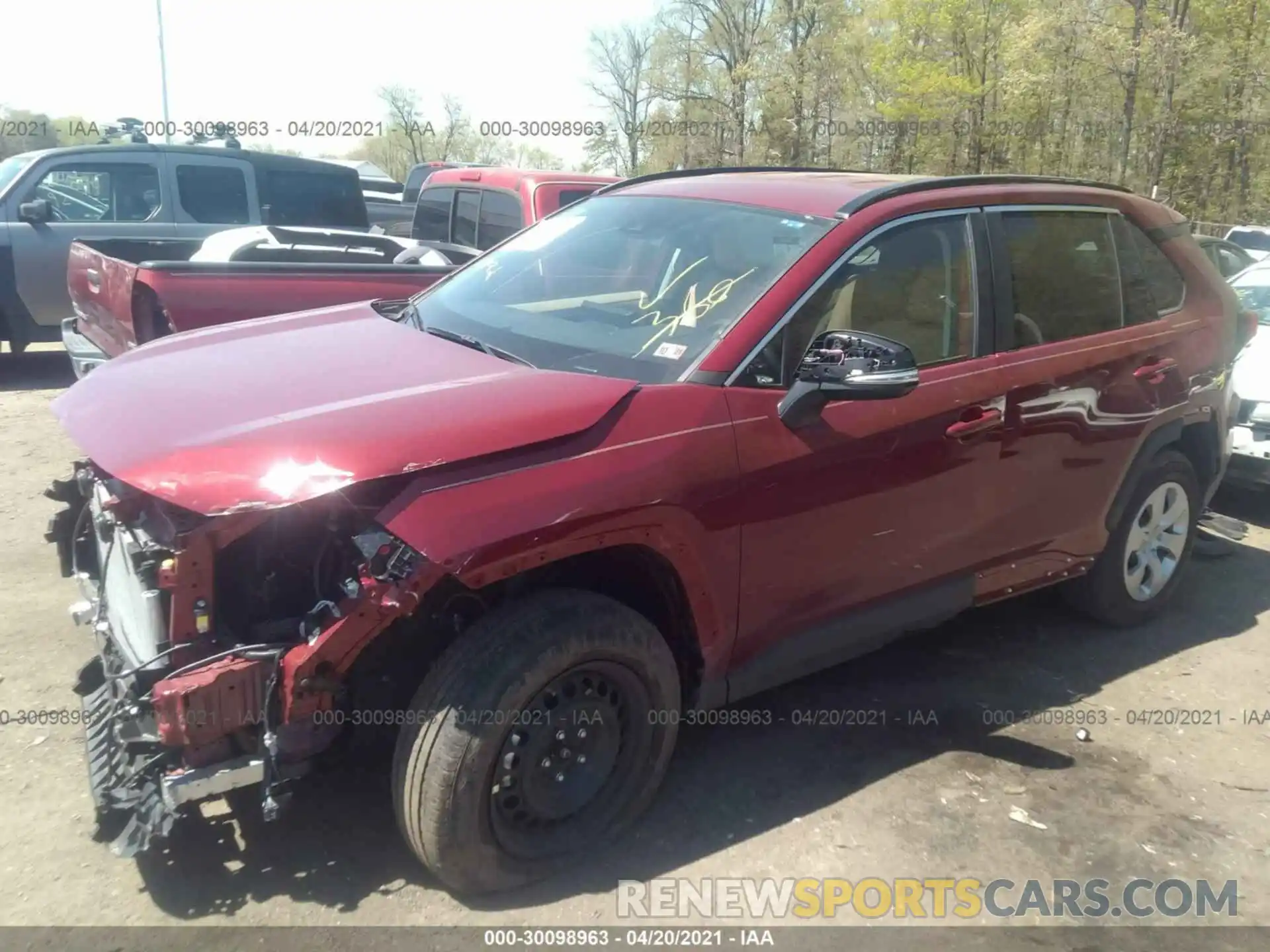 2 Photograph of a damaged car 2T3G1RFV2LW135354 TOYOTA RAV4 2020