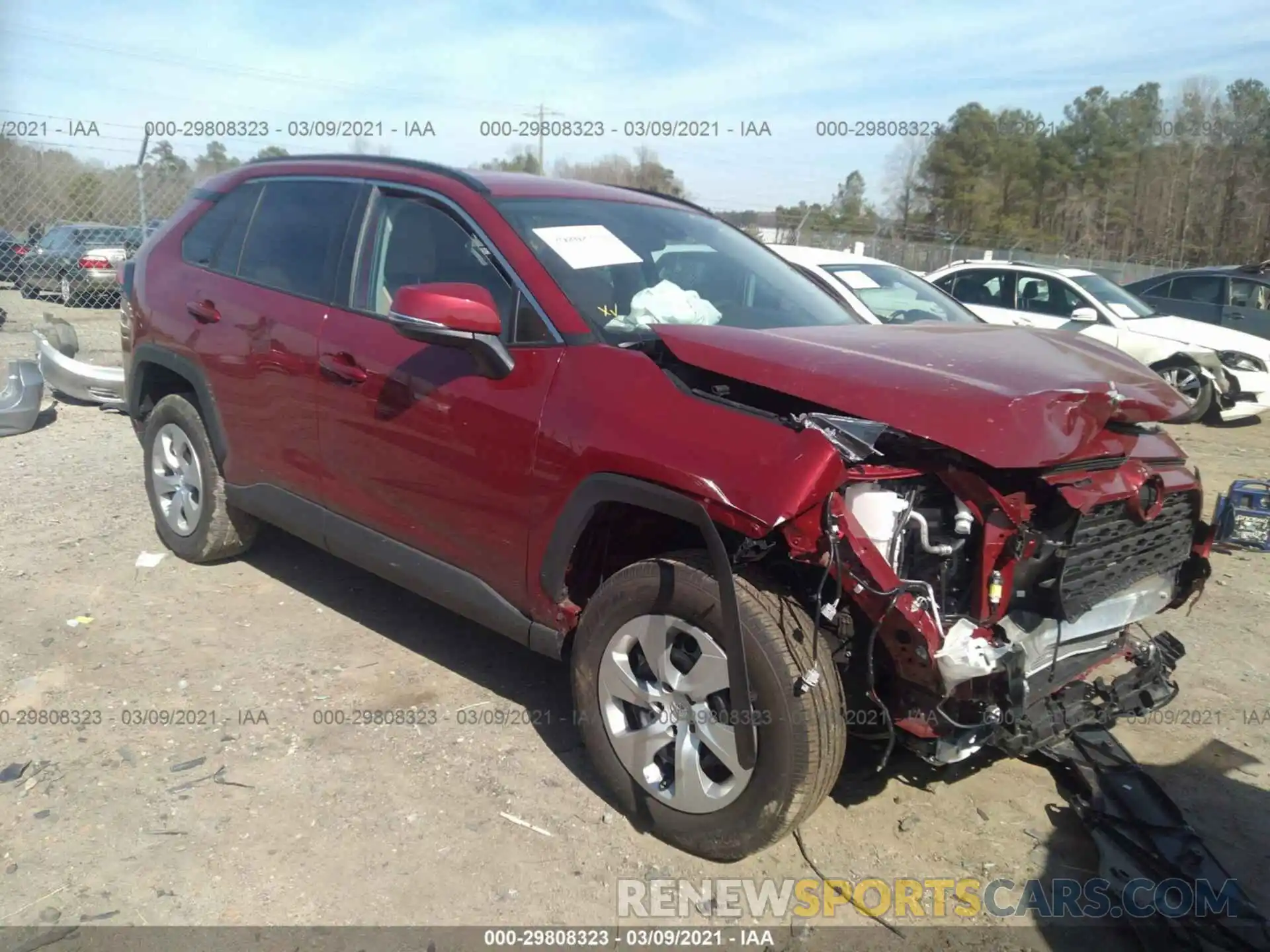 1 Photograph of a damaged car 2T3G1RFV7LC132306 TOYOTA RAV4 2020