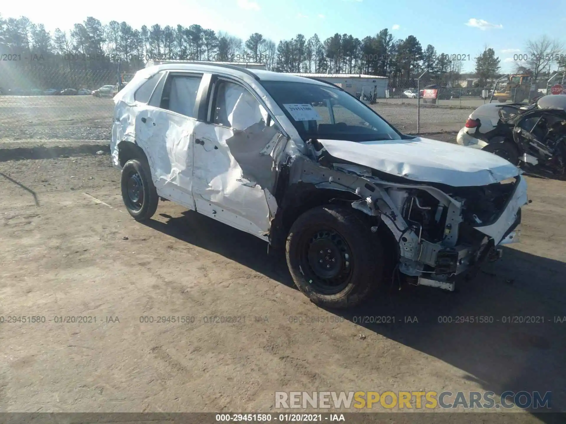 1 Photograph of a damaged car 2T3G1RFV8LW090954 TOYOTA RAV4 2020