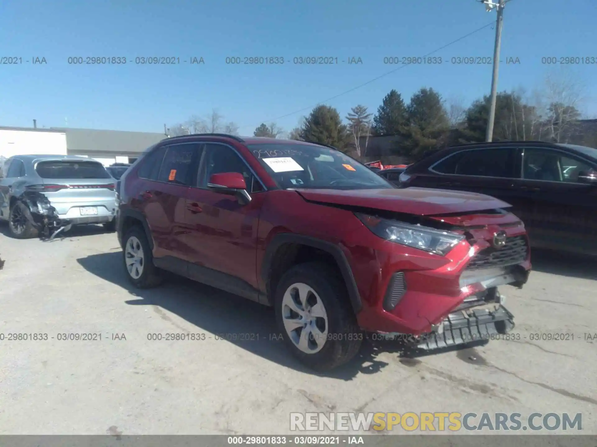 1 Photograph of a damaged car 2T3G1RFV8LW097564 TOYOTA RAV4 2020