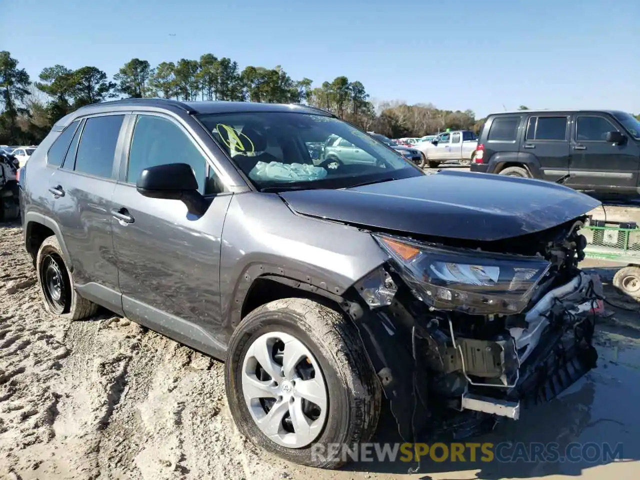 1 Photograph of a damaged car 2T3H1RFV0LC038613 TOYOTA RAV4 2020