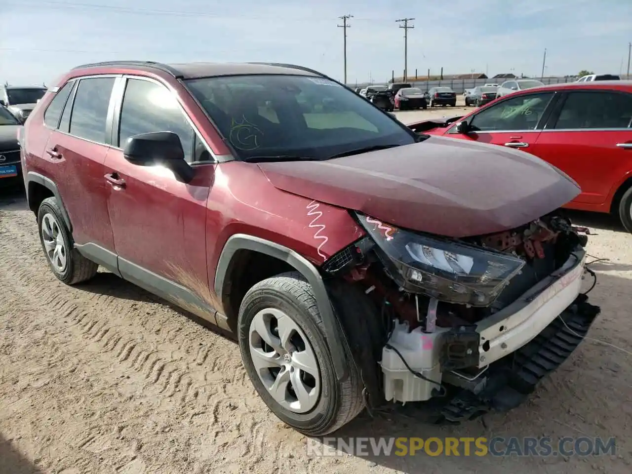 1 Photograph of a damaged car 2T3H1RFV0LC040636 TOYOTA RAV4 2020