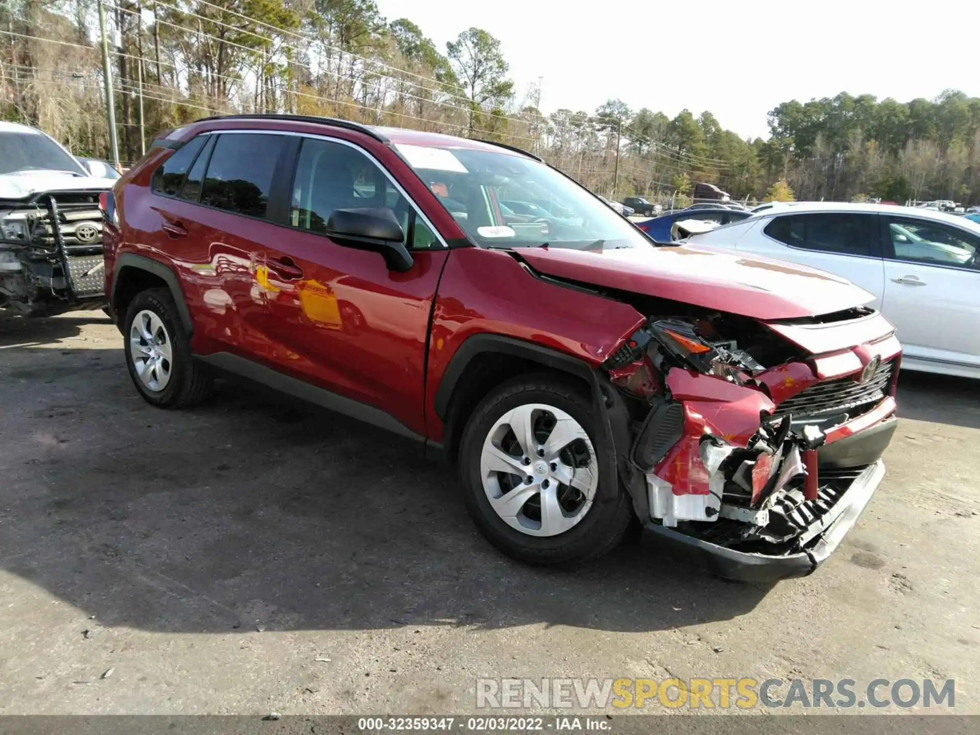 1 Photograph of a damaged car 2T3H1RFV0LC073474 TOYOTA RAV4 2020