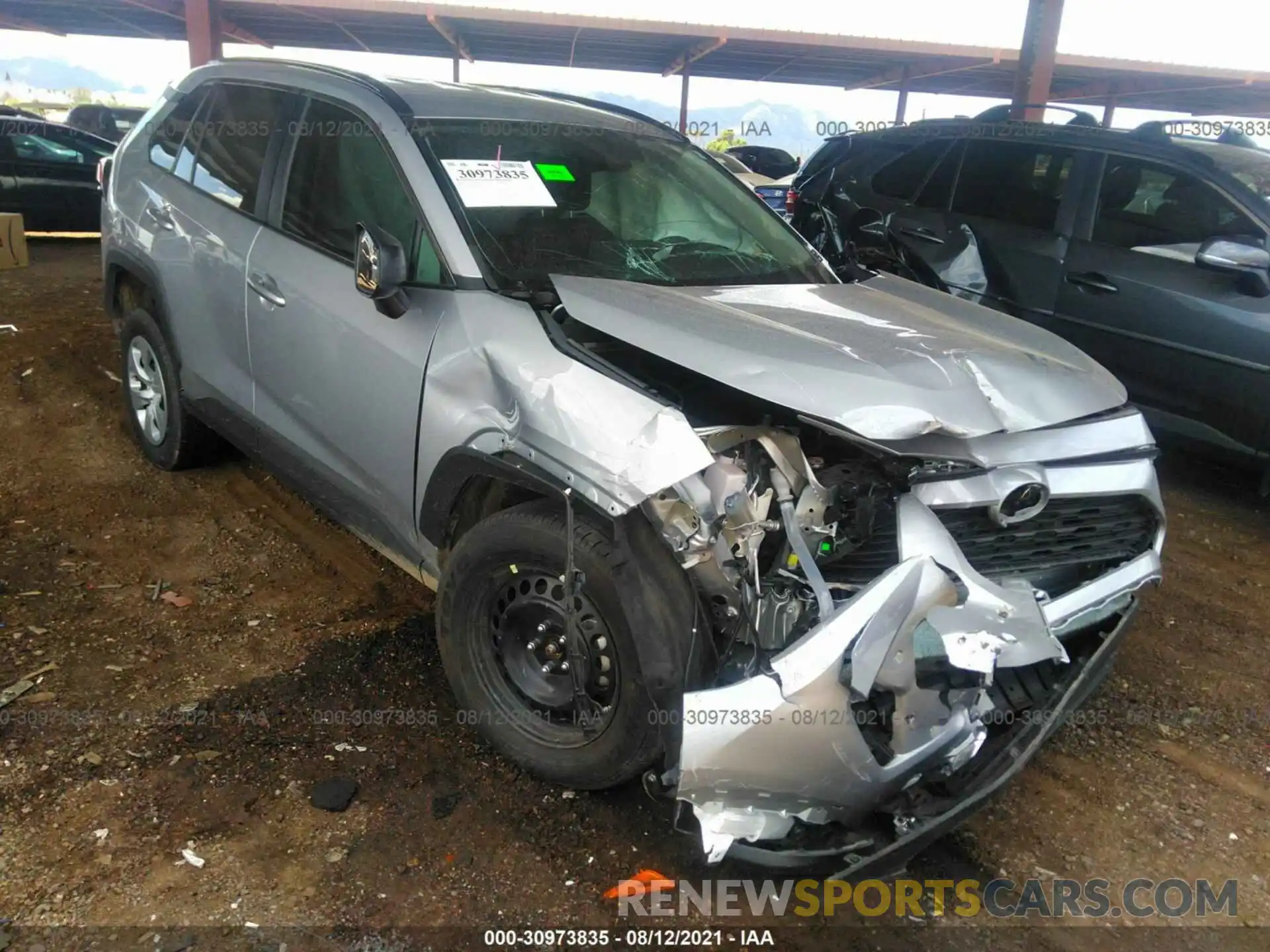 1 Photograph of a damaged car 2T3H1RFV0LW063333 TOYOTA RAV4 2020