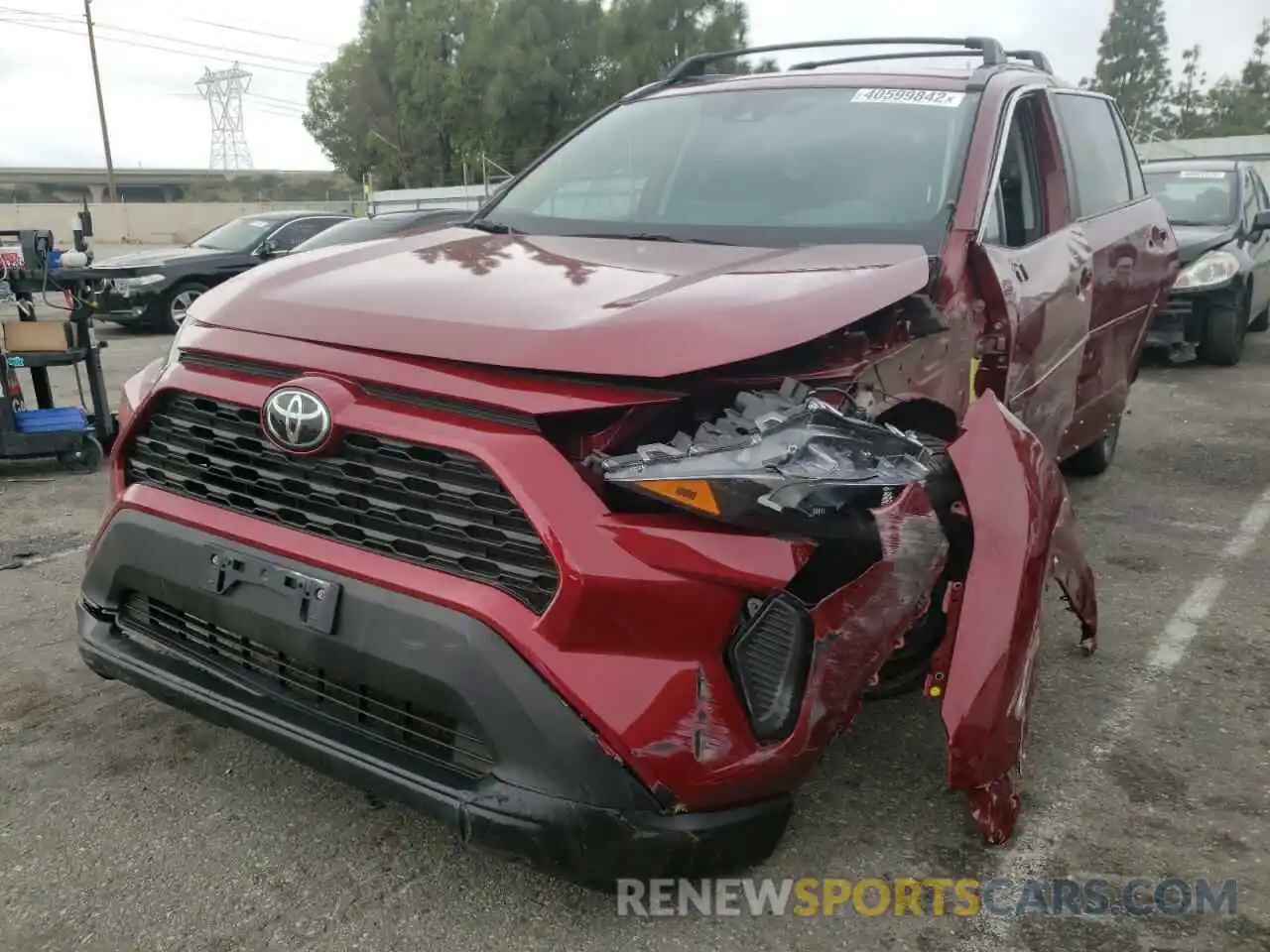 2 Photograph of a damaged car 2T3H1RFV0LW065227 TOYOTA RAV4 2020