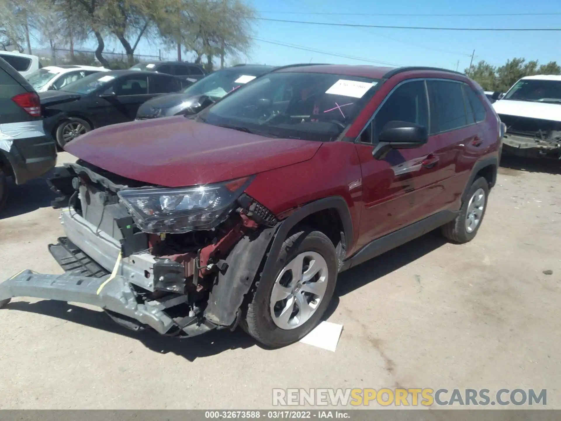 2 Photograph of a damaged car 2T3H1RFV0LW065552 TOYOTA RAV4 2020