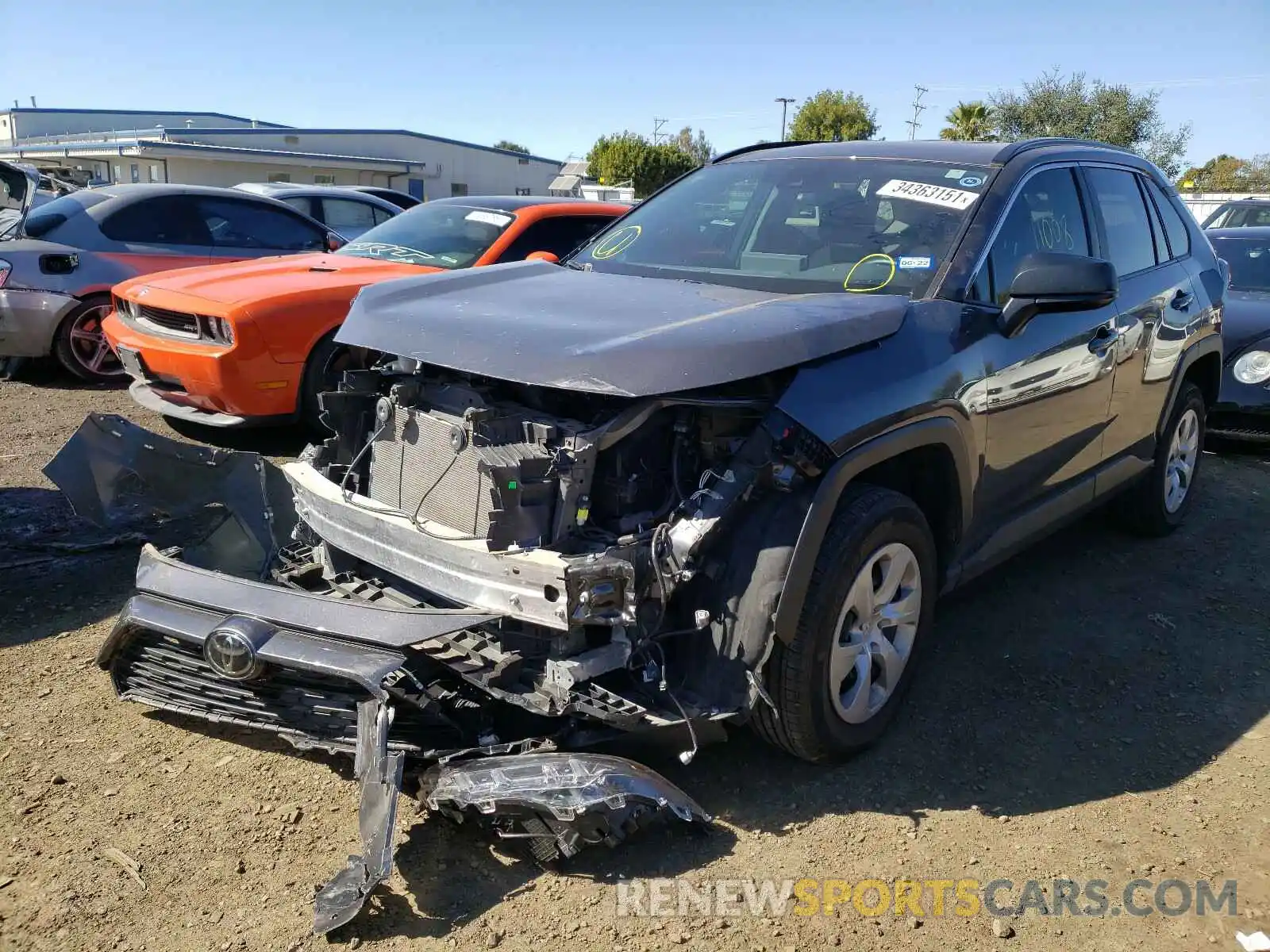 2 Photograph of a damaged car 2T3H1RFV0LW079838 TOYOTA RAV4 2020