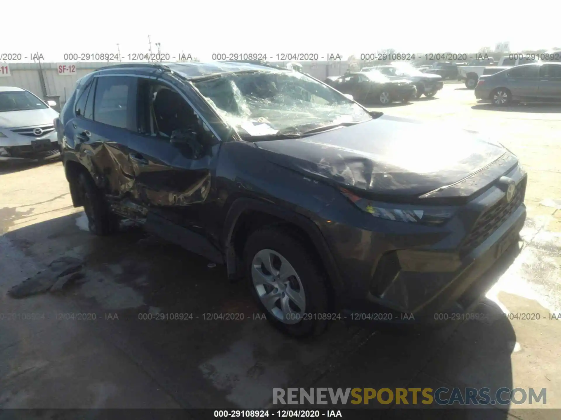 1 Photograph of a damaged car 2T3H1RFV0LW090015 TOYOTA RAV4 2020