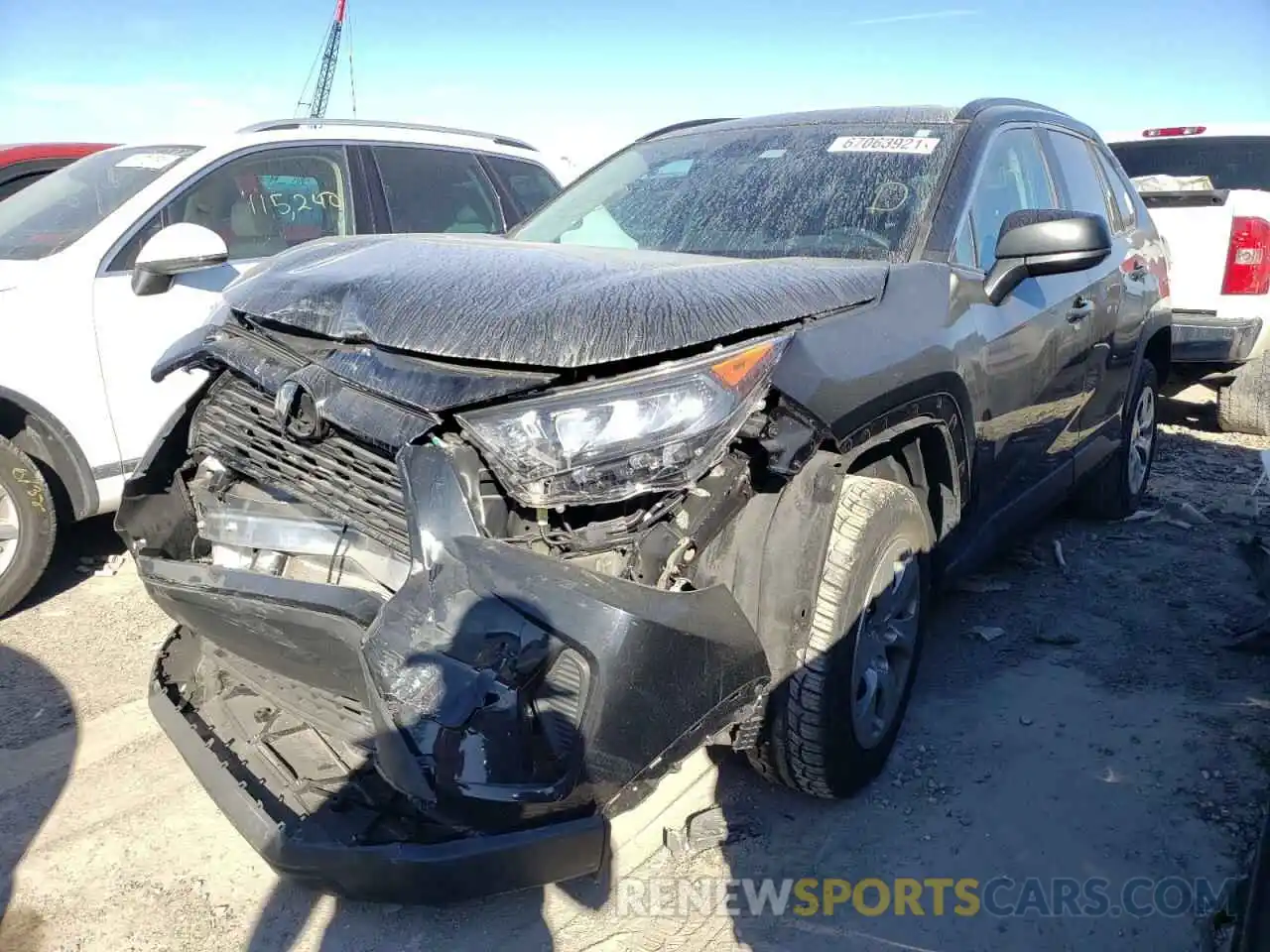 2 Photograph of a damaged car 2T3H1RFV1LC048664 TOYOTA RAV4 2020