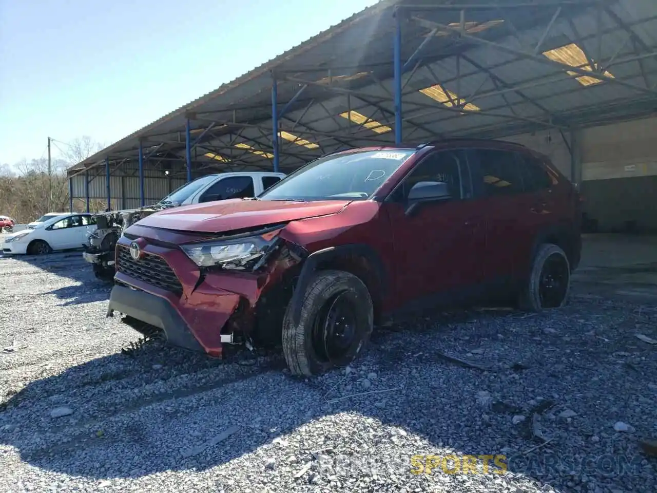 2 Photograph of a damaged car 2T3H1RFV1LC079249 TOYOTA RAV4 2020