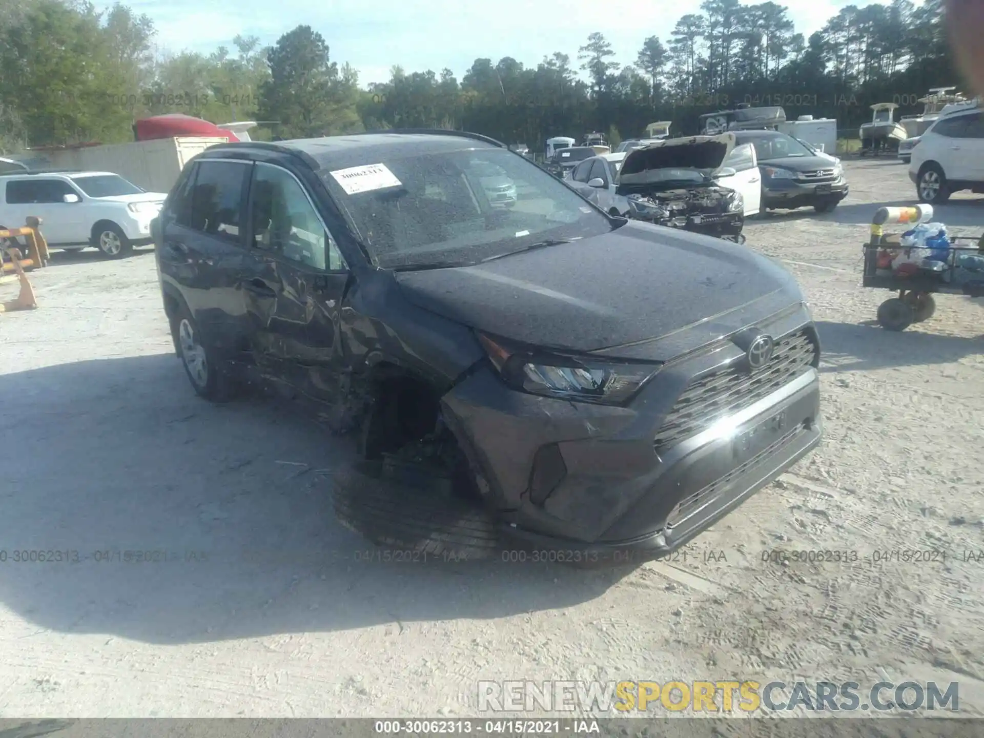 1 Photograph of a damaged car 2T3H1RFV1LW103614 TOYOTA RAV4 2020