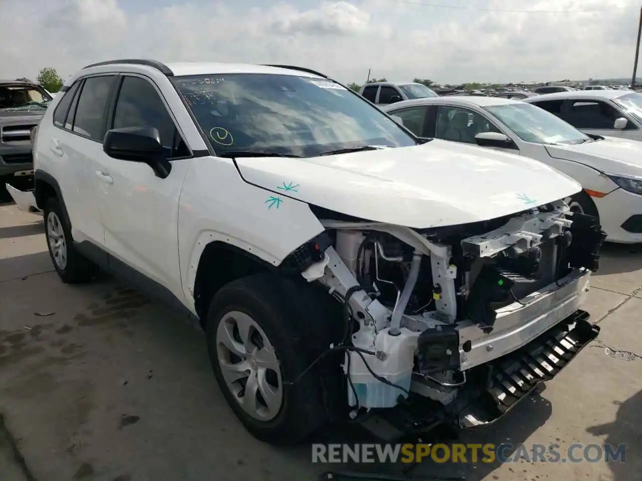 1 Photograph of a damaged car 2T3H1RFV2LC044641 TOYOTA RAV4 2020