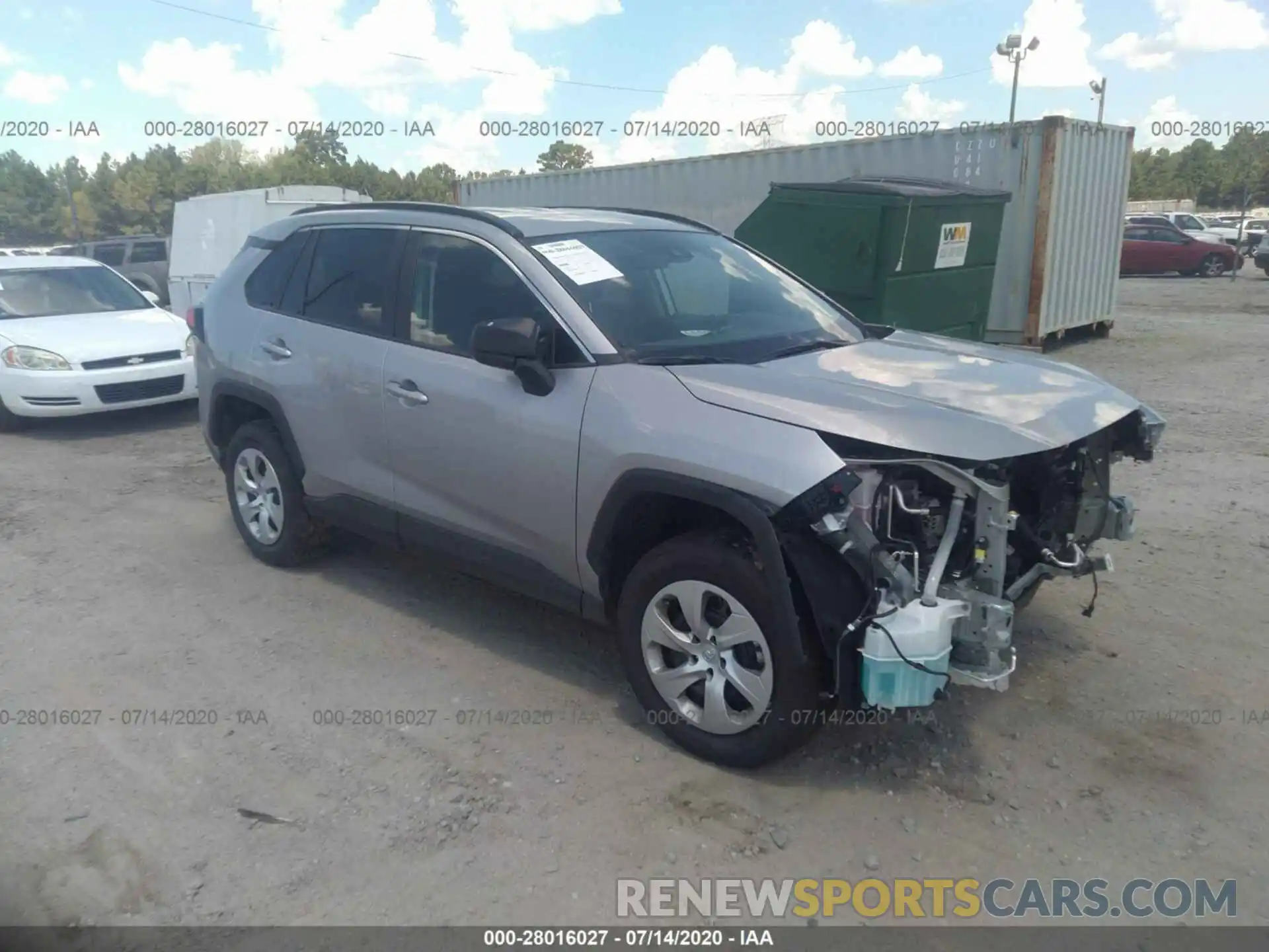 1 Photograph of a damaged car 2T3H1RFV2LC050116 TOYOTA RAV4 2020