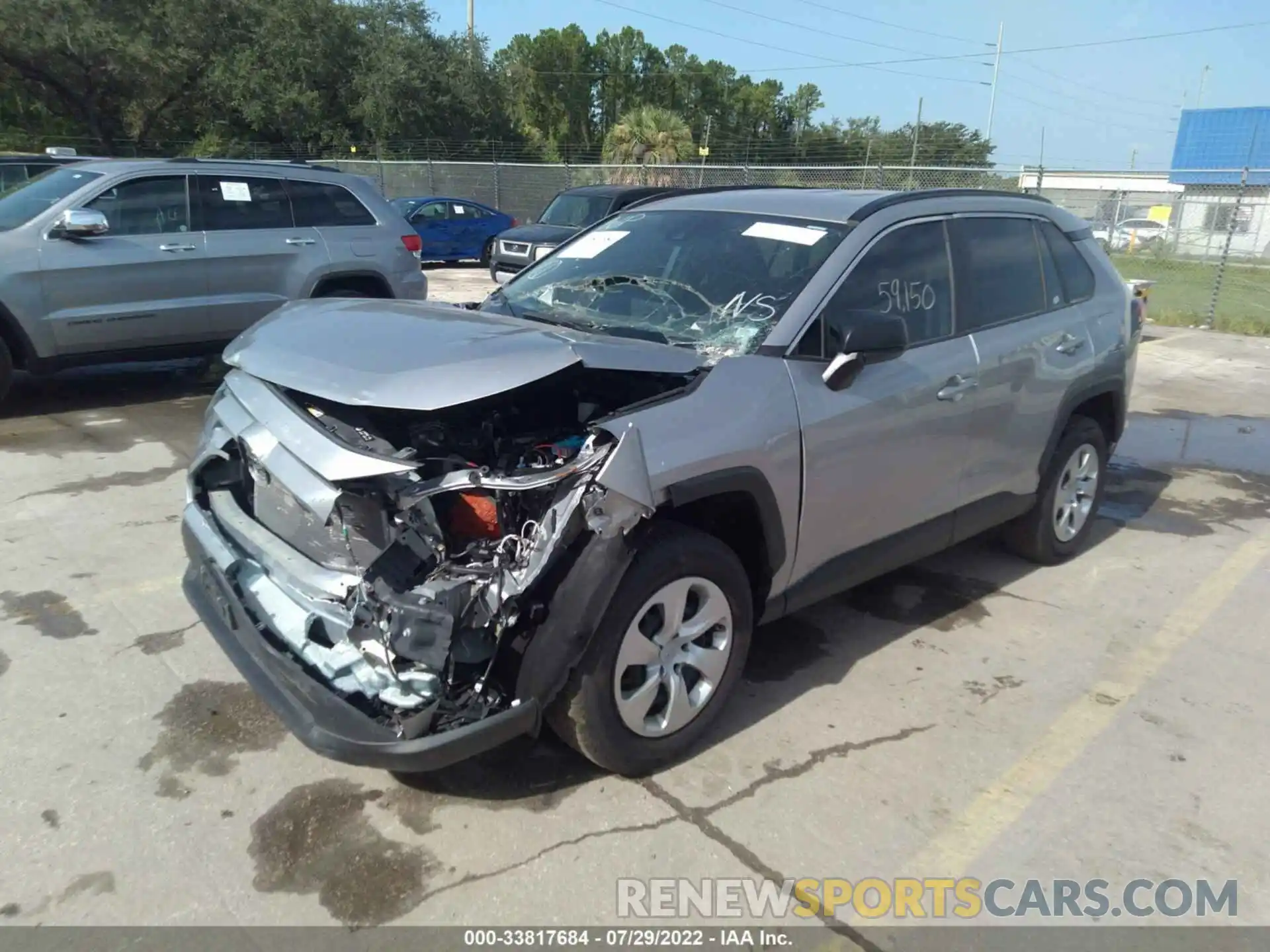 2 Photograph of a damaged car 2T3H1RFV3LC035768 TOYOTA RAV4 2020