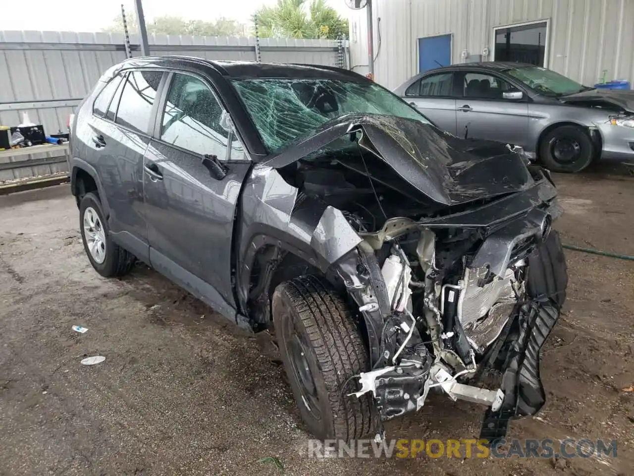 1 Photograph of a damaged car 2T3H1RFV3LC045281 TOYOTA RAV4 2020