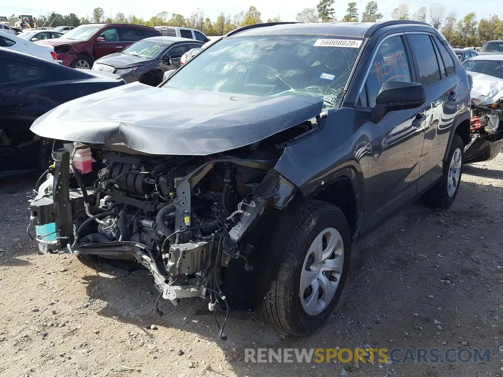 2 Photograph of a damaged car 2T3H1RFV3LC045507 TOYOTA RAV4 2020