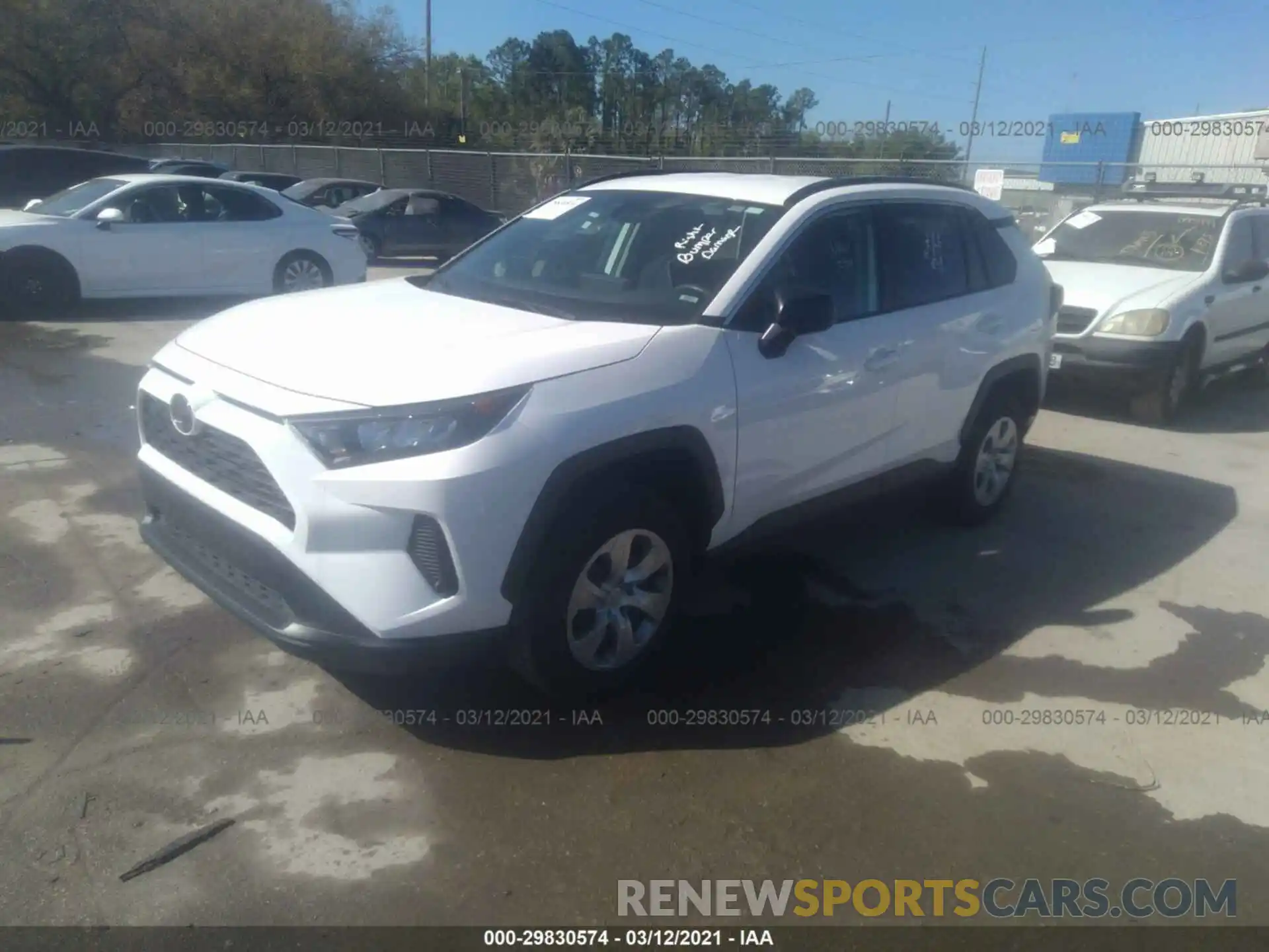 2 Photograph of a damaged car 2T3H1RFV3LC053493 TOYOTA RAV4 2020