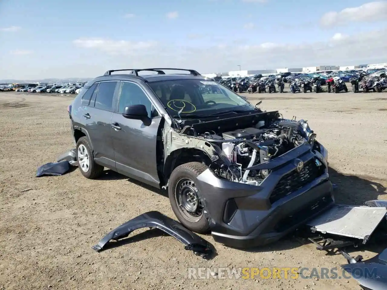 1 Photograph of a damaged car 2T3H1RFV3LC084534 TOYOTA RAV4 2020