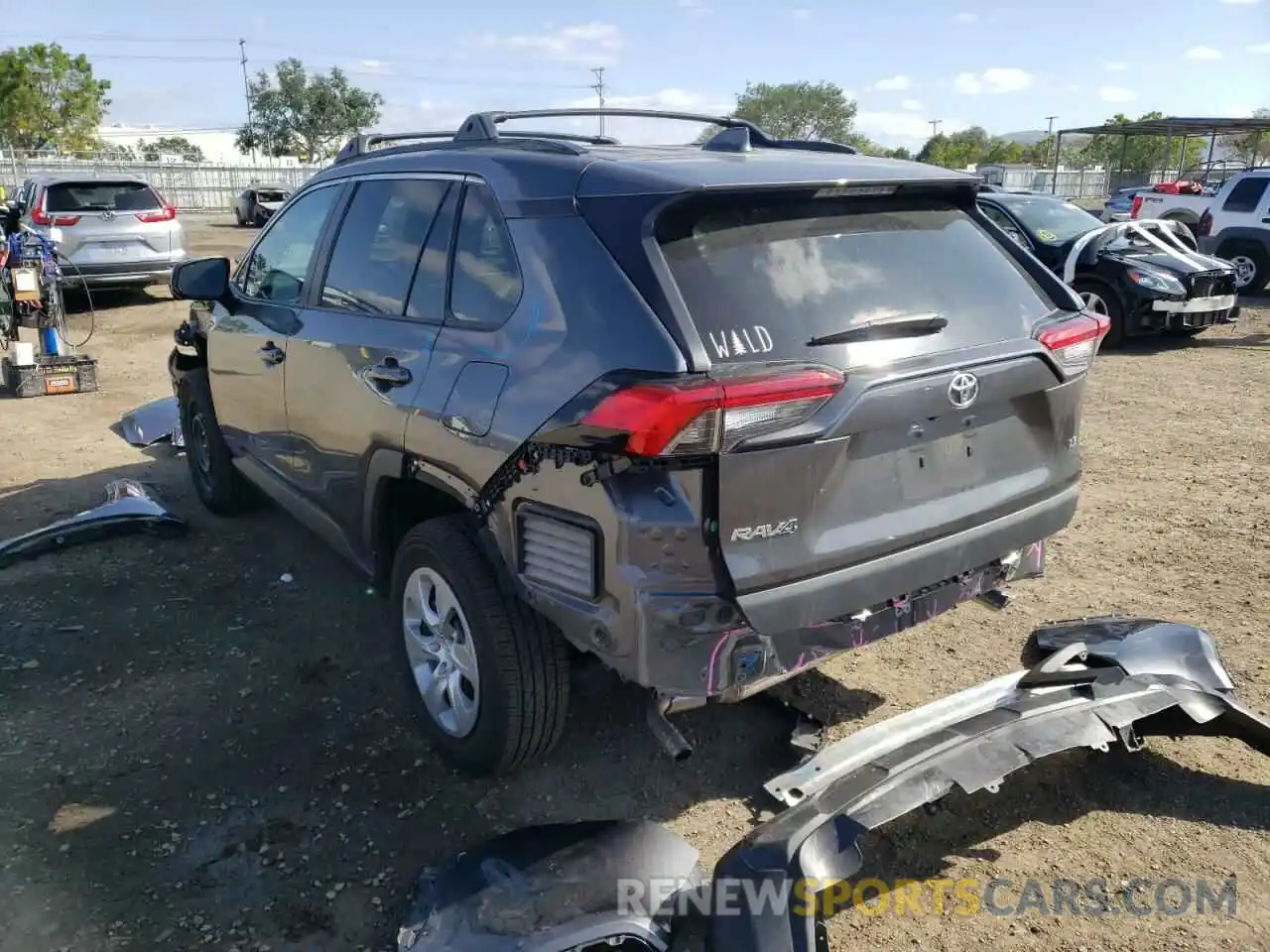 3 Photograph of a damaged car 2T3H1RFV3LC084534 TOYOTA RAV4 2020