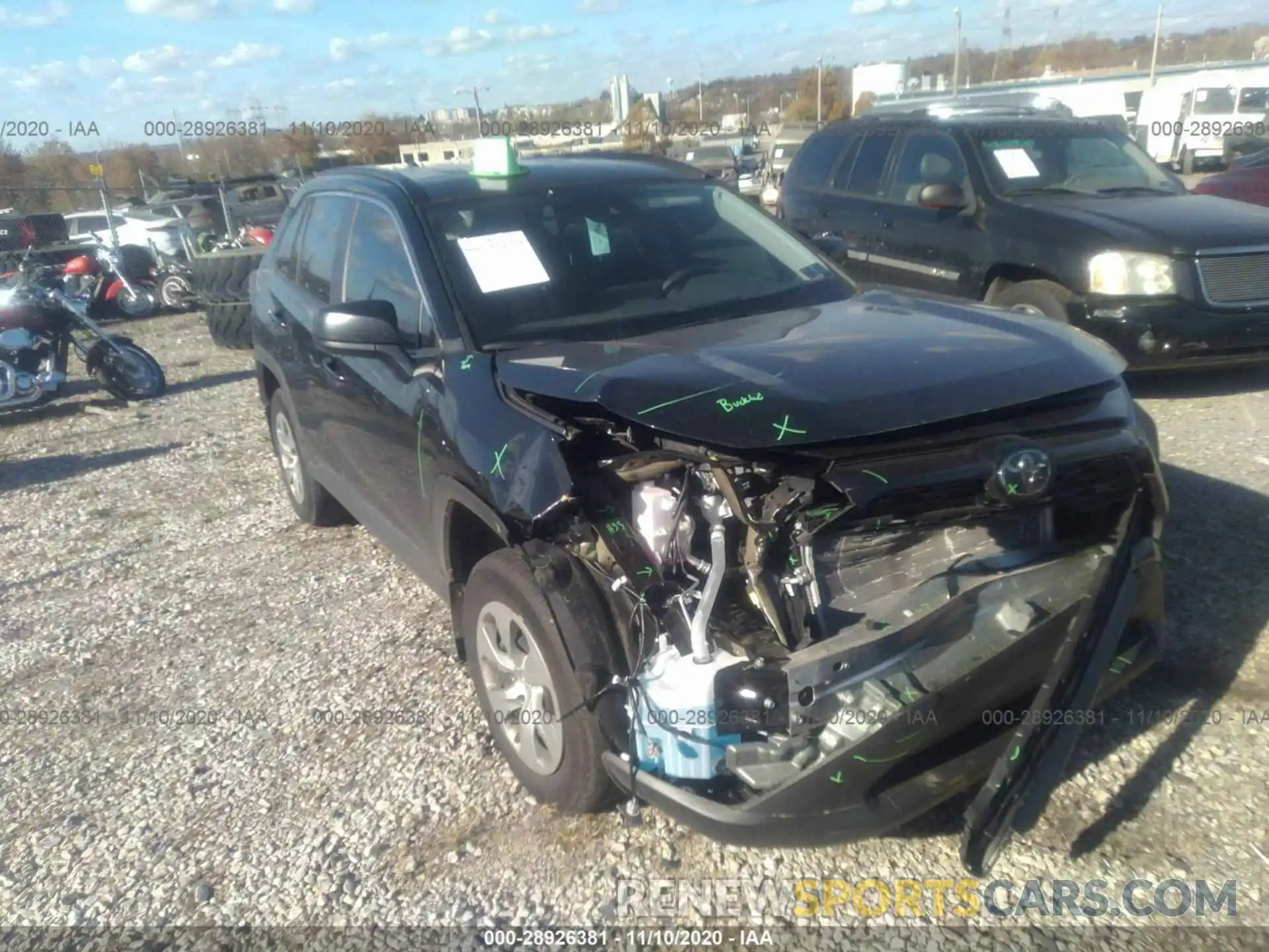 1 Photograph of a damaged car 2T3H1RFV3LW060376 TOYOTA RAV4 2020