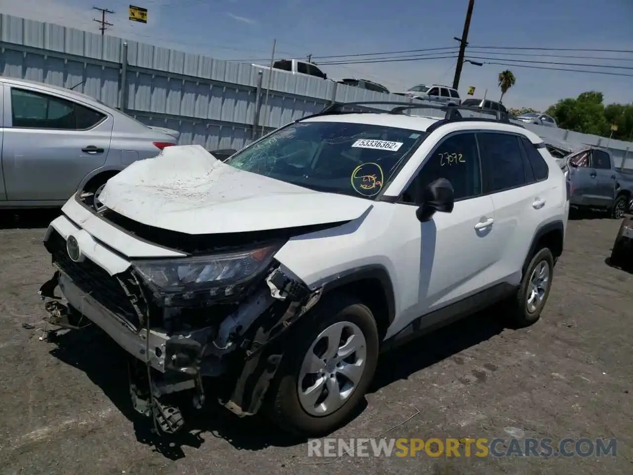 2 Photograph of a damaged car 2T3H1RFV3LW061849 TOYOTA RAV4 2020