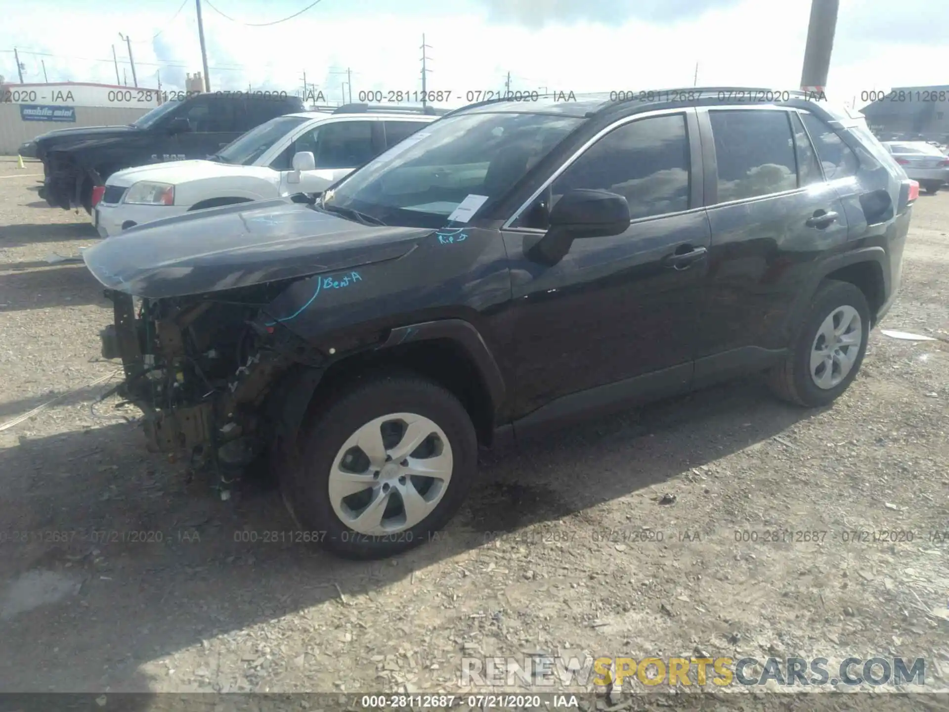 2 Photograph of a damaged car 2T3H1RFV3LW074505 TOYOTA RAV4 2020