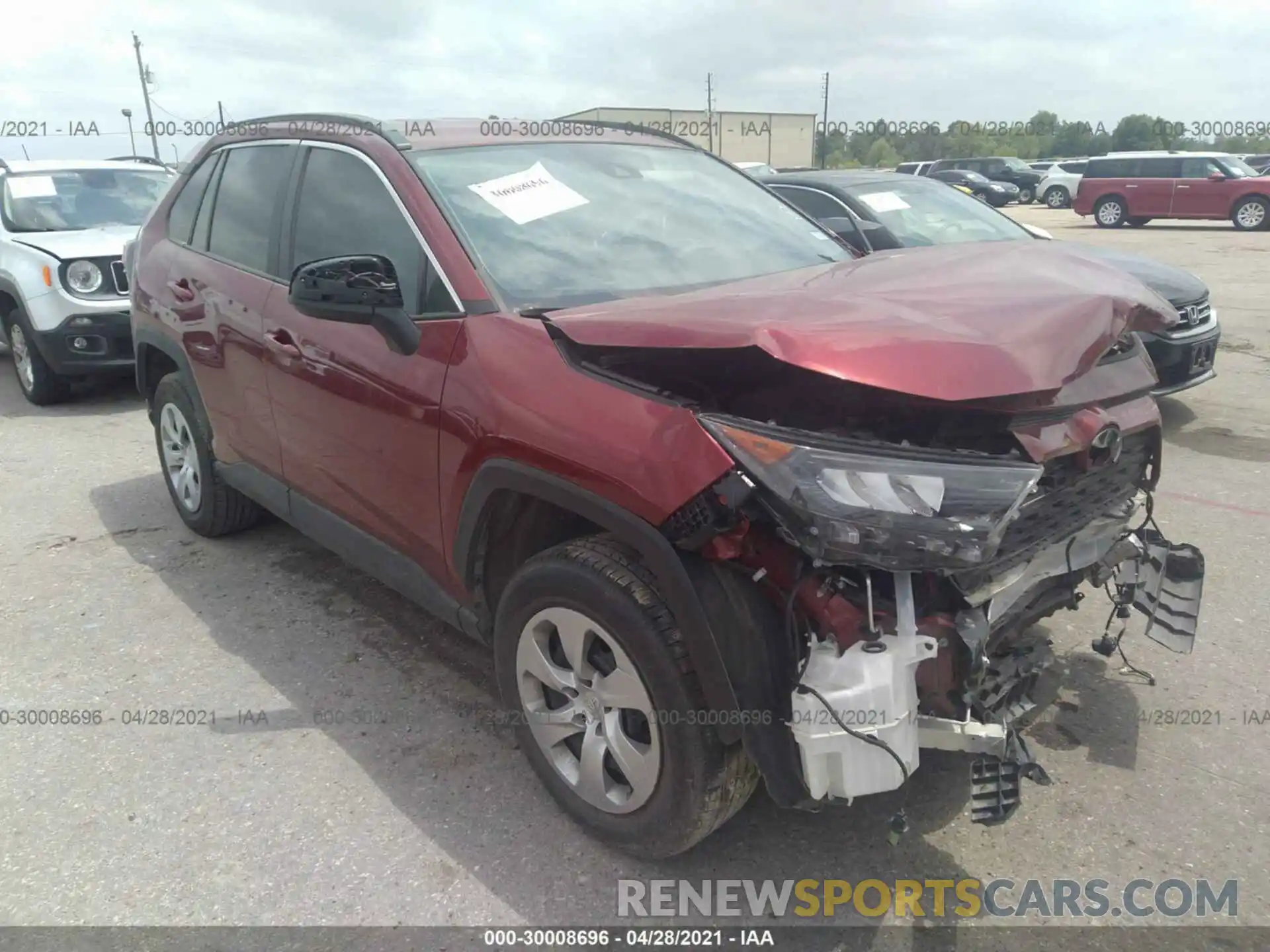 1 Photograph of a damaged car 2T3H1RFV3LW074763 TOYOTA RAV4 2020