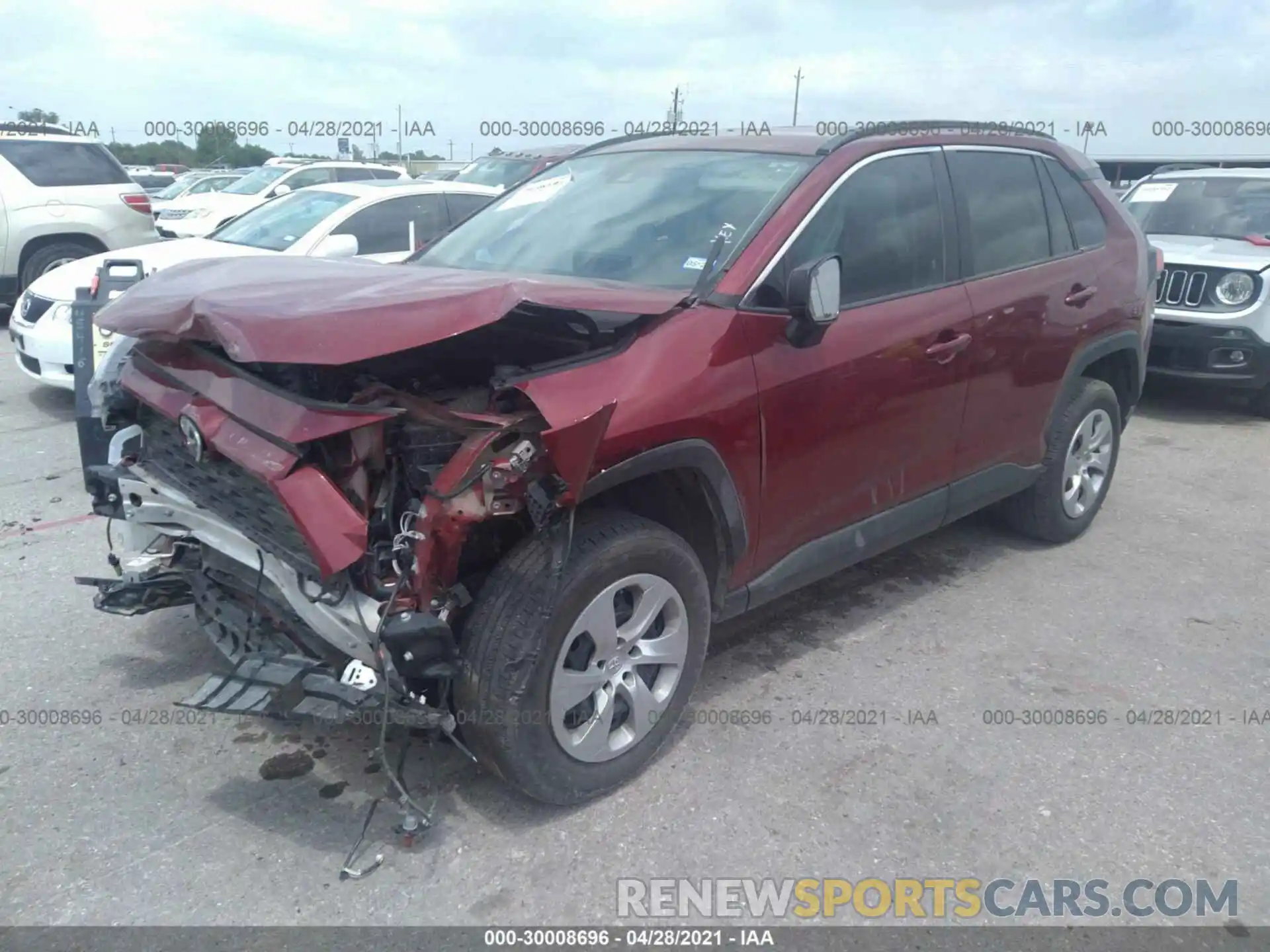 2 Photograph of a damaged car 2T3H1RFV3LW074763 TOYOTA RAV4 2020