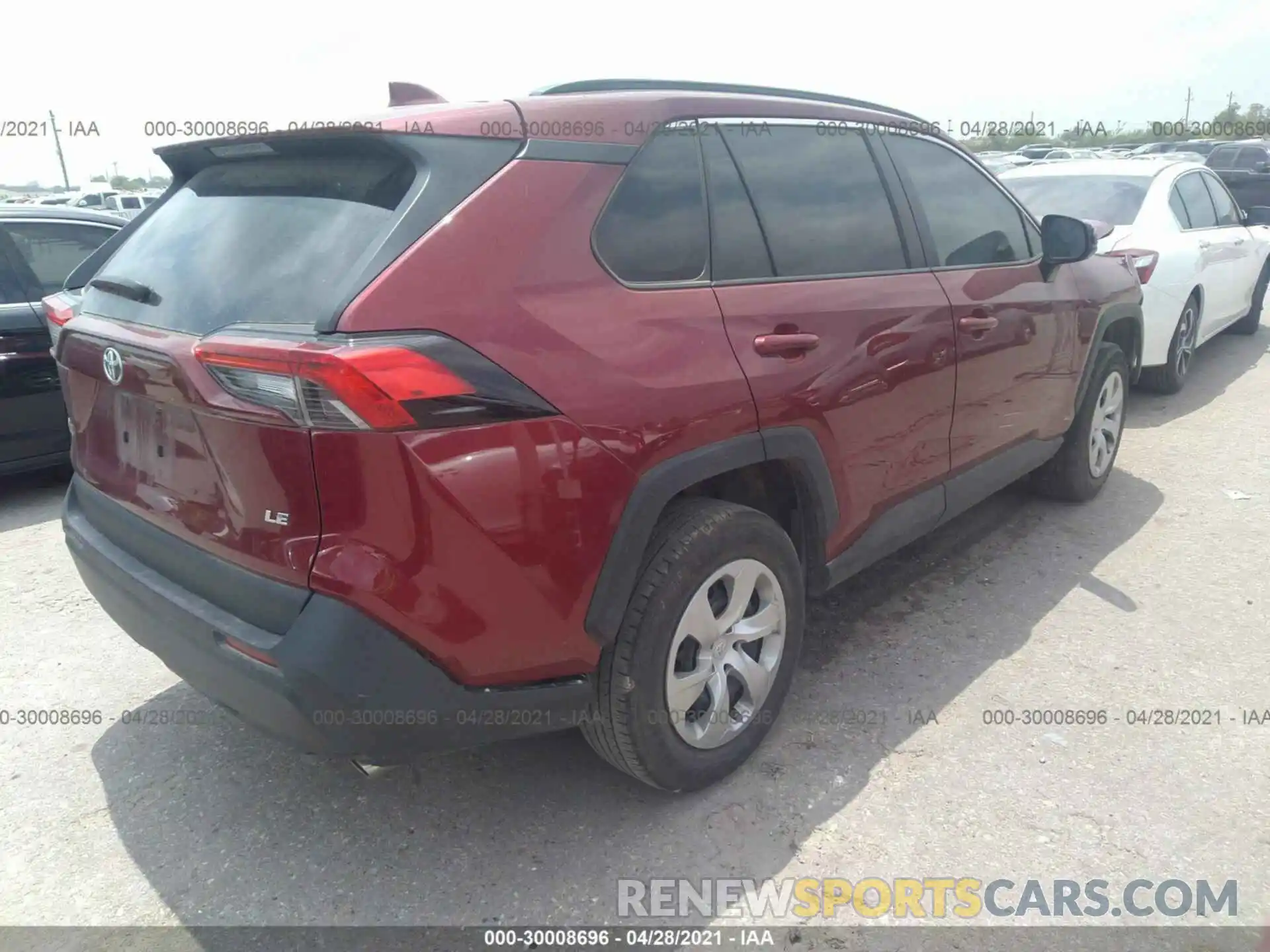 4 Photograph of a damaged car 2T3H1RFV3LW074763 TOYOTA RAV4 2020