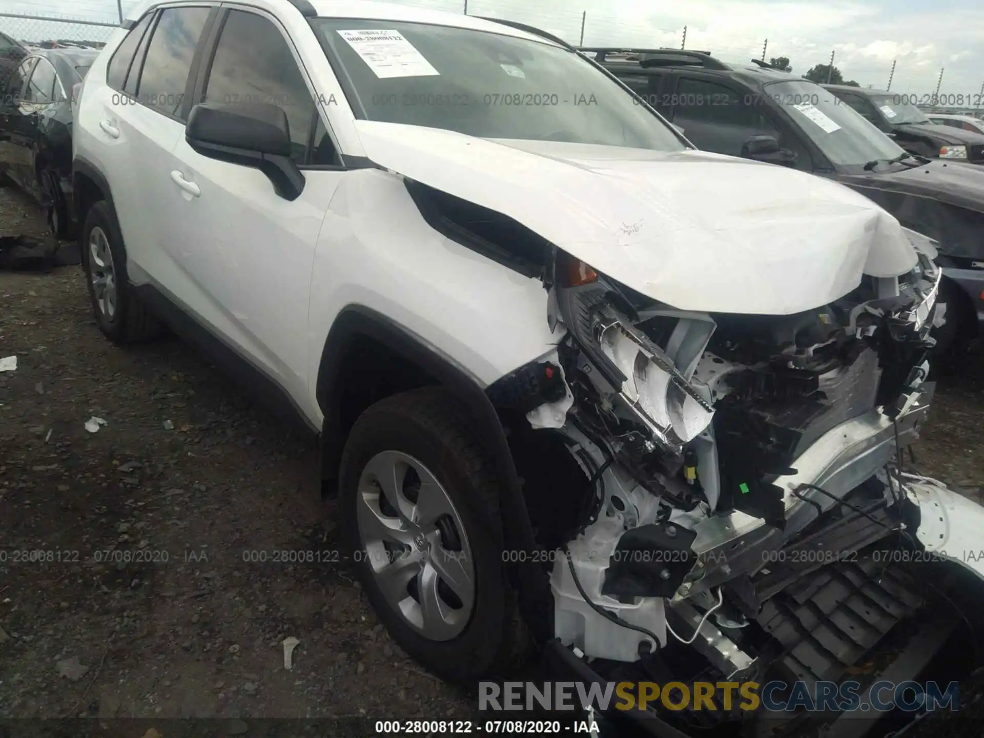 1 Photograph of a damaged car 2T3H1RFV3LW080806 TOYOTA RAV4 2020