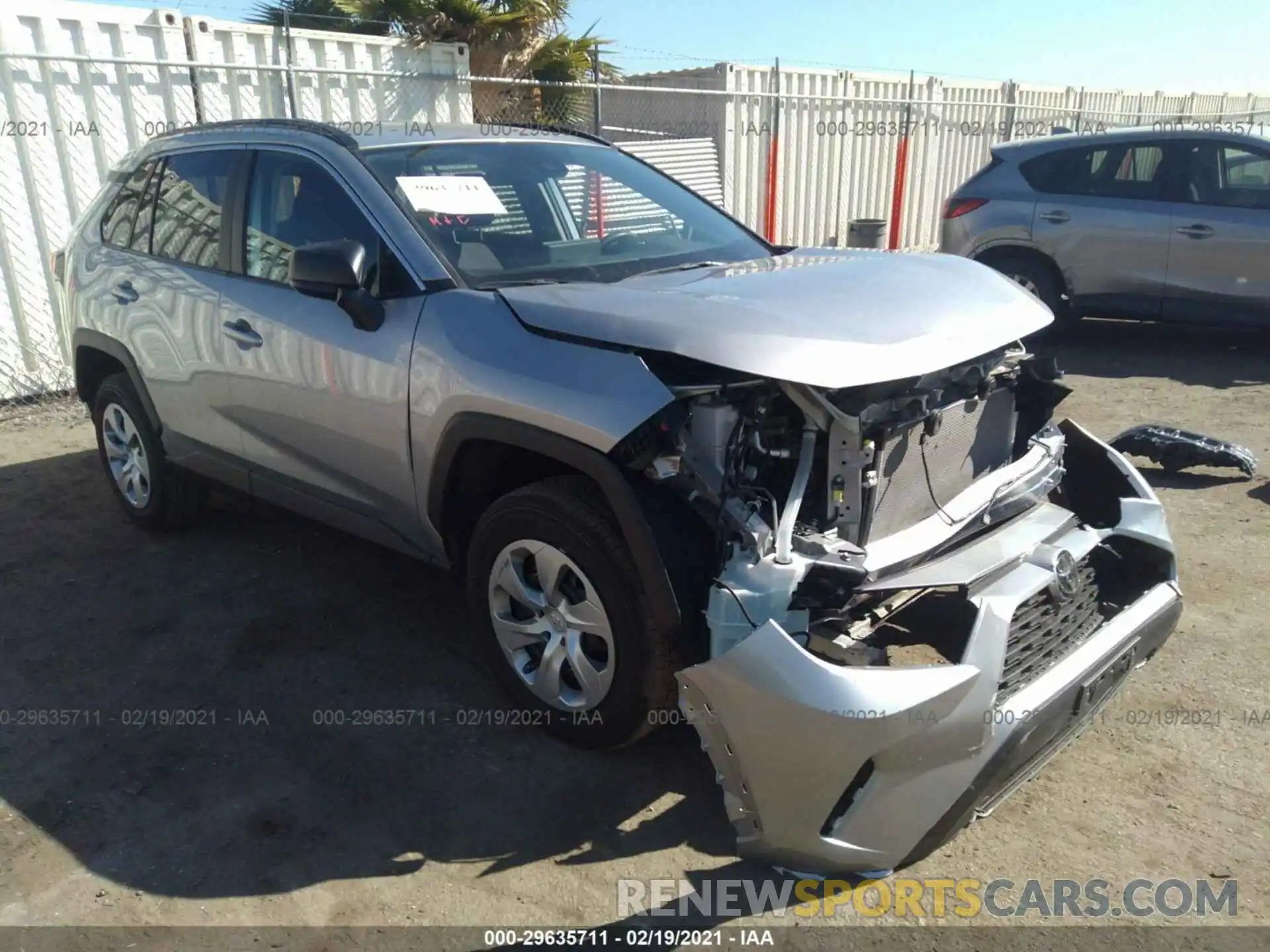 1 Photograph of a damaged car 2T3H1RFV4LC058959 TOYOTA RAV4 2020