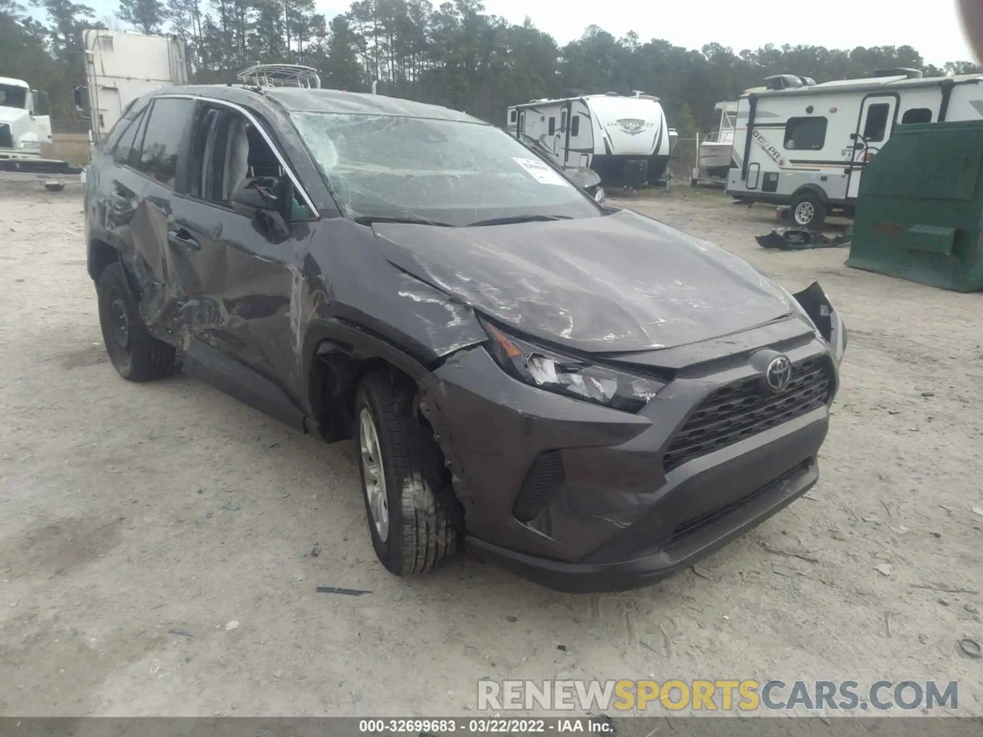 1 Photograph of a damaged car 2T3H1RFV4LW057955 TOYOTA RAV4 2020